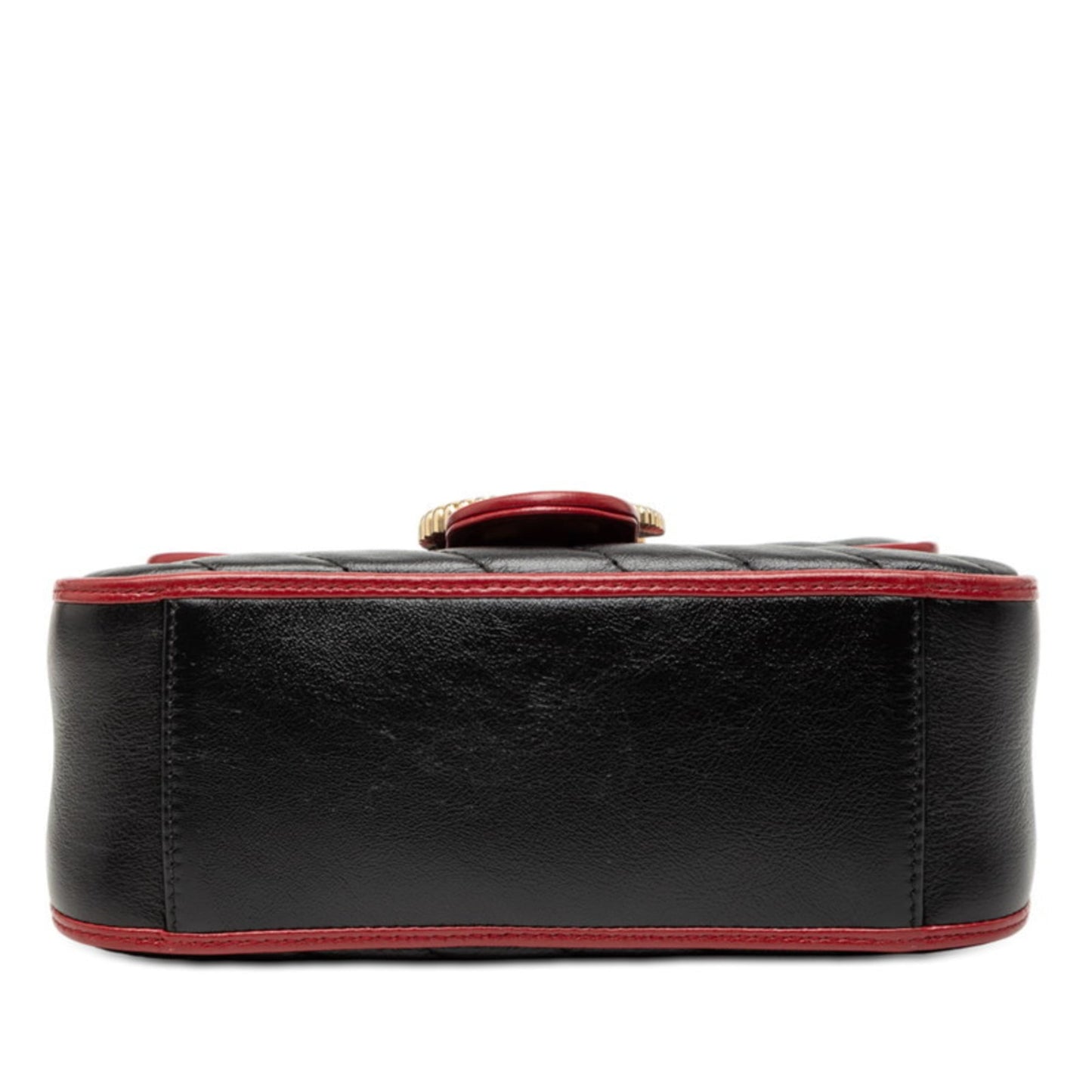 Gucci Black Red Color Leather Shoulder Bag
