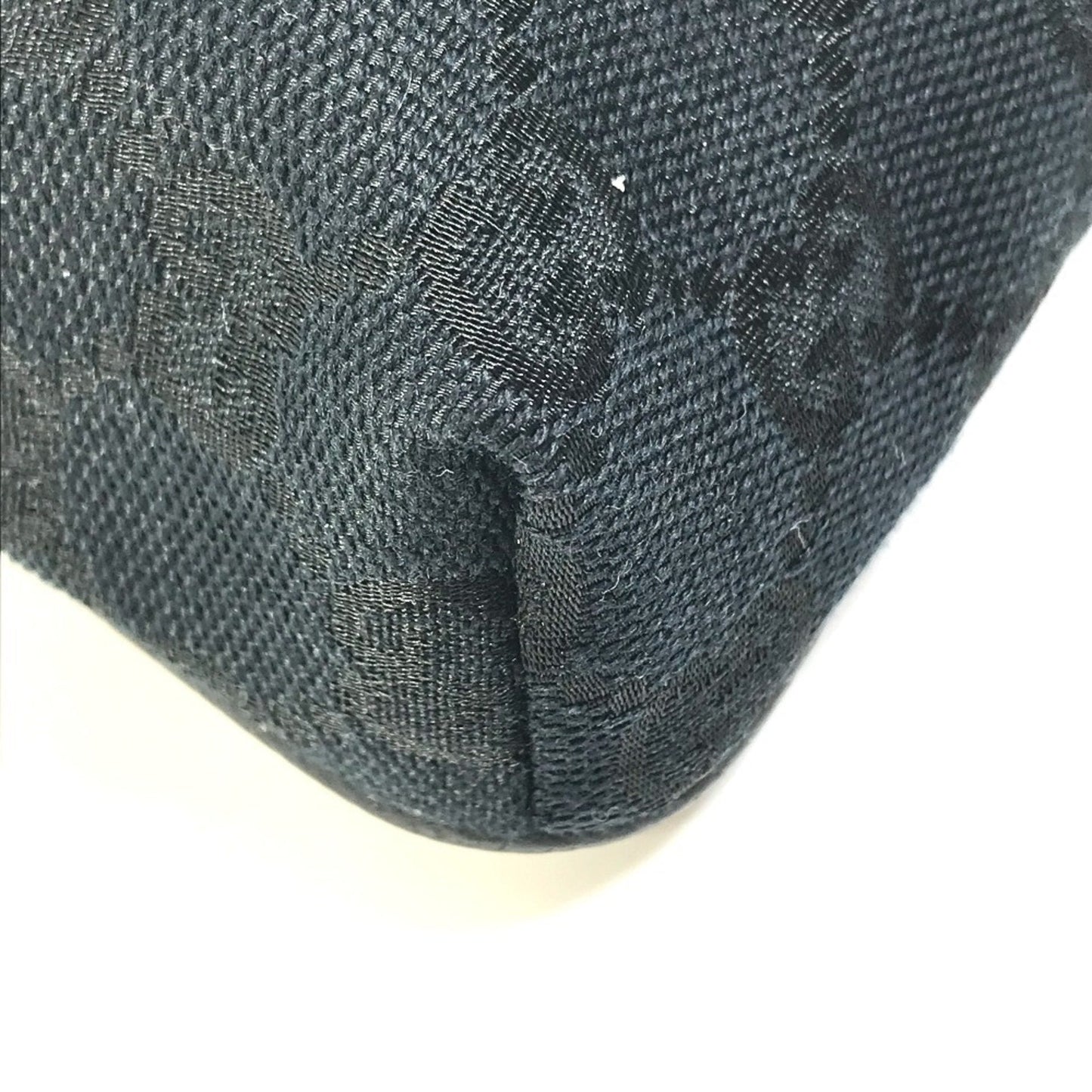 Gucci Black Gg Canvas Leather Fanny Pack