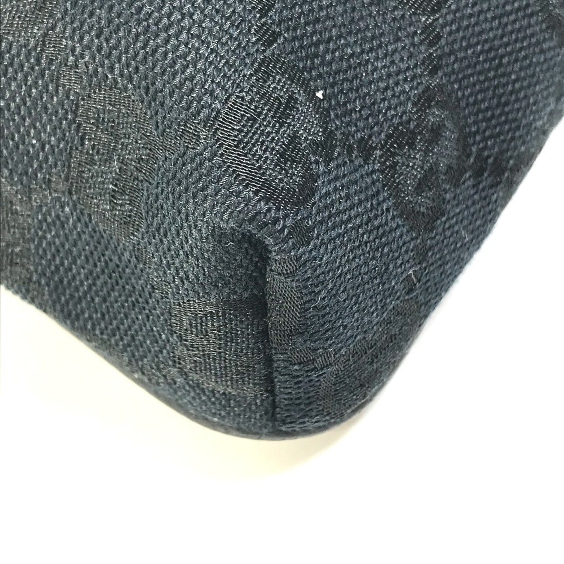 Gucci Black Gg Canvas Leather Fanny Pack