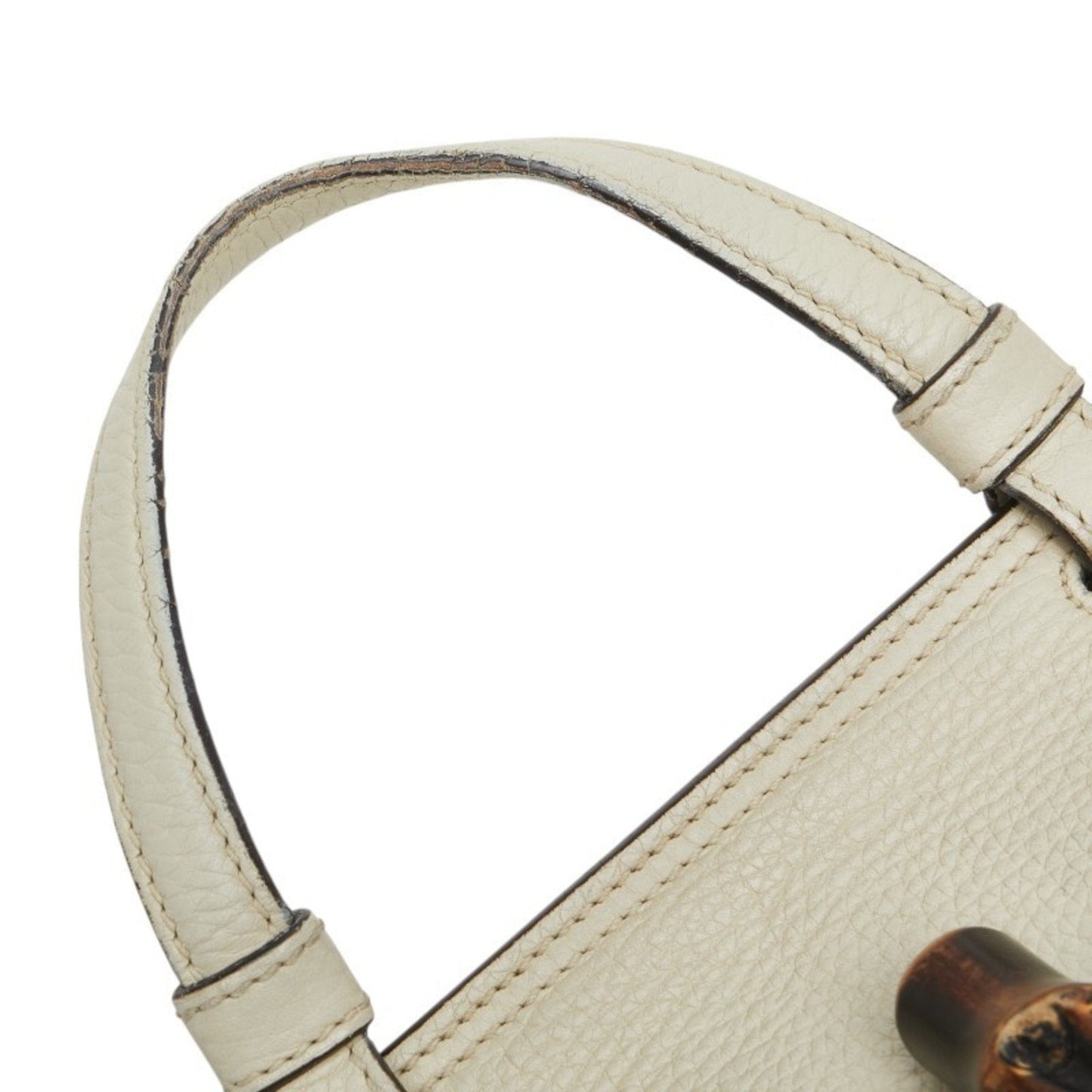 Gucci White Leather Handbag Shoulder Bag