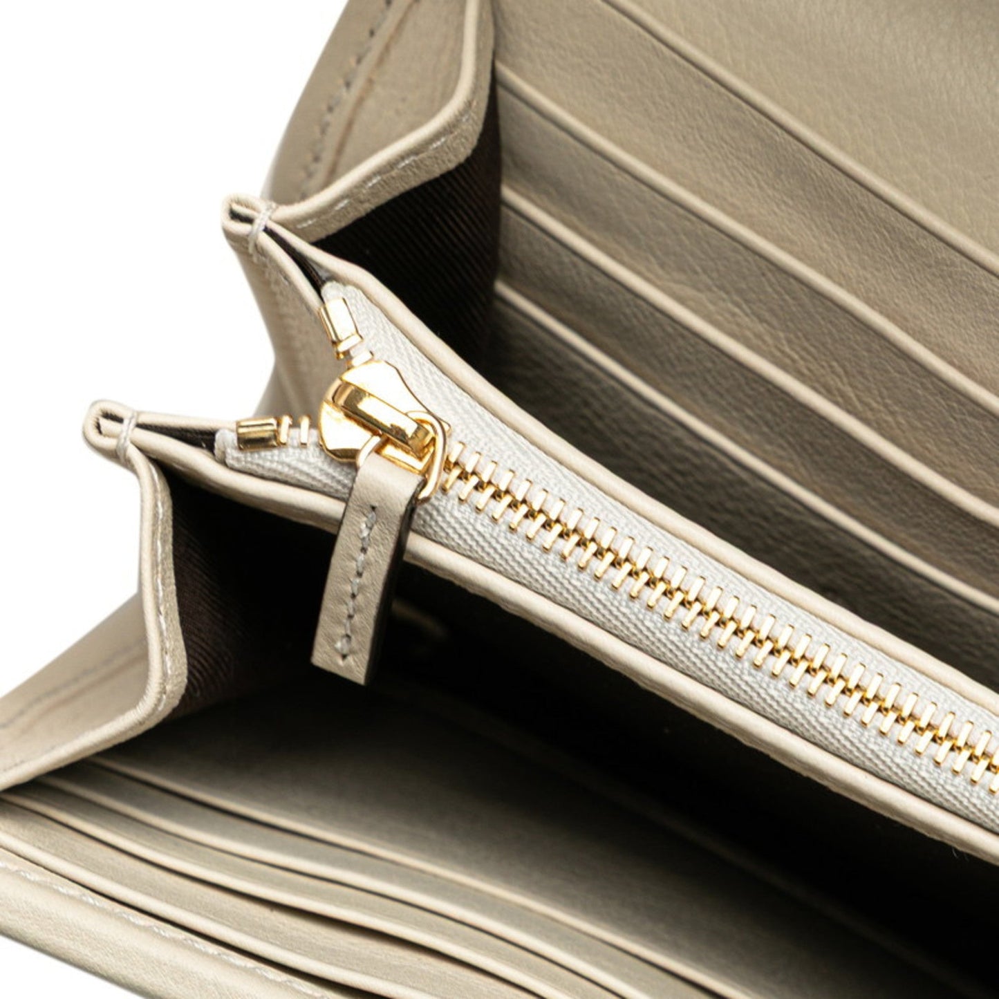 Gucci Gold Ivory Leather Shoulder Bag