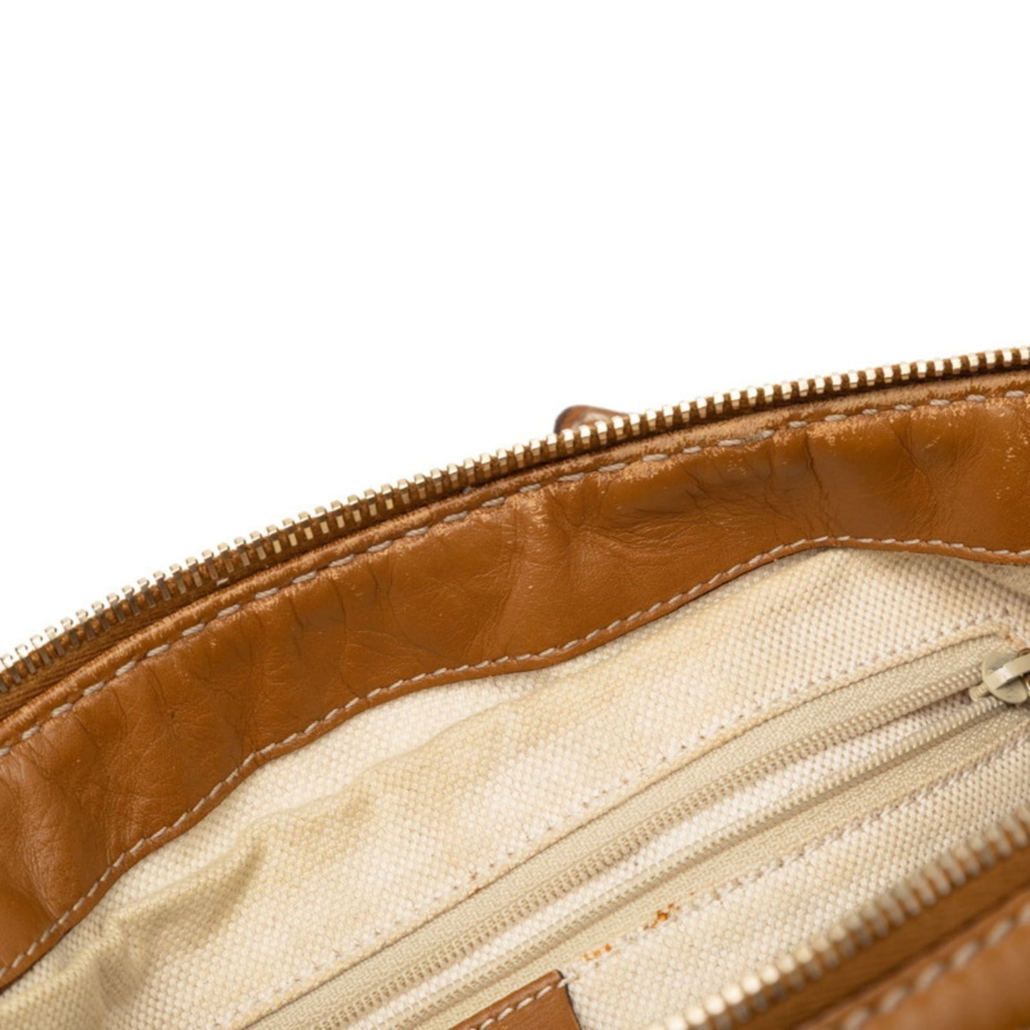 Gucci Beige Canvas Leather Handbag Shoulder Bag