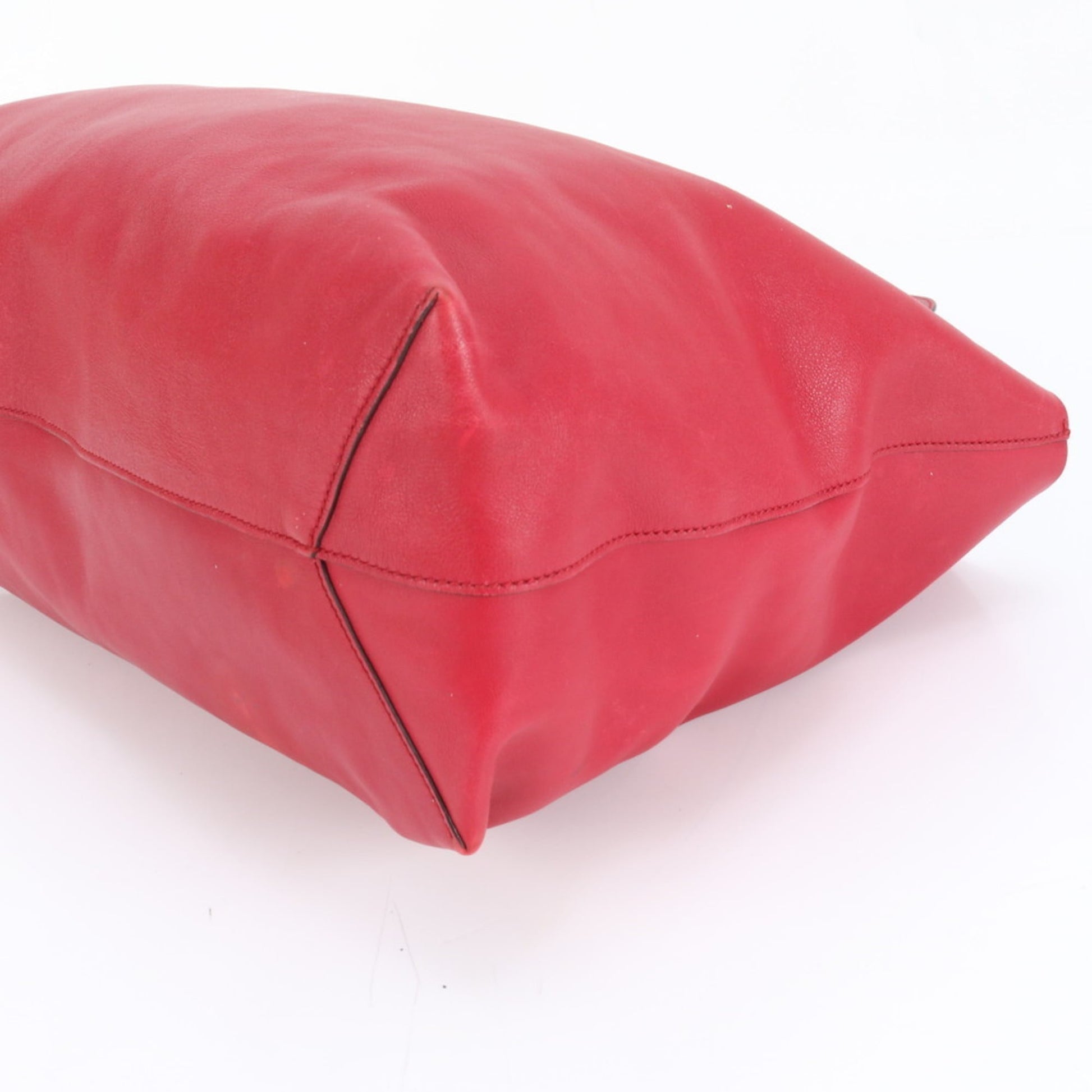 Gucci Red Color Leather Pouch Shoulder Bag