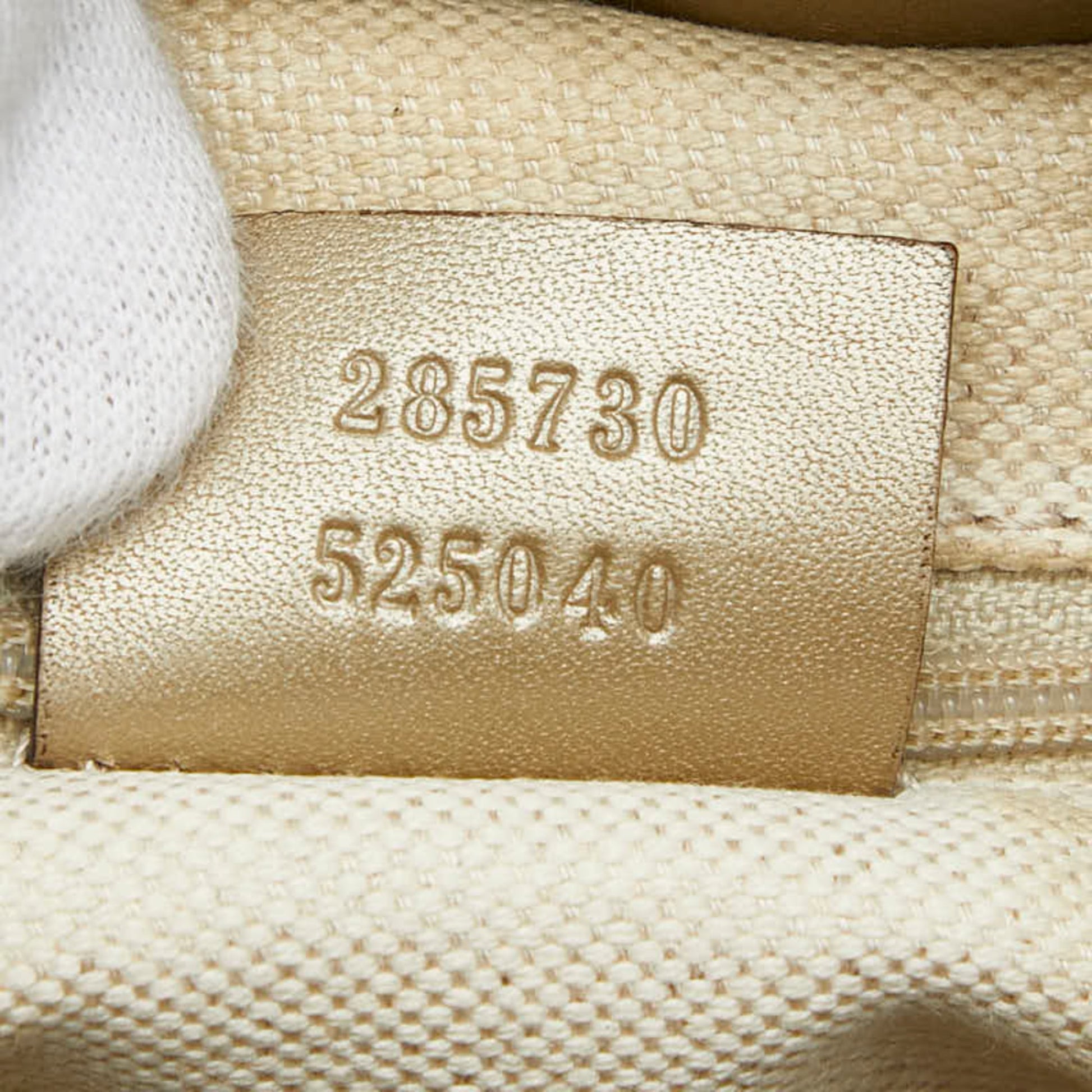 Gucci Beige Brown Canvas Leather Shoulder Bag Tote Bag