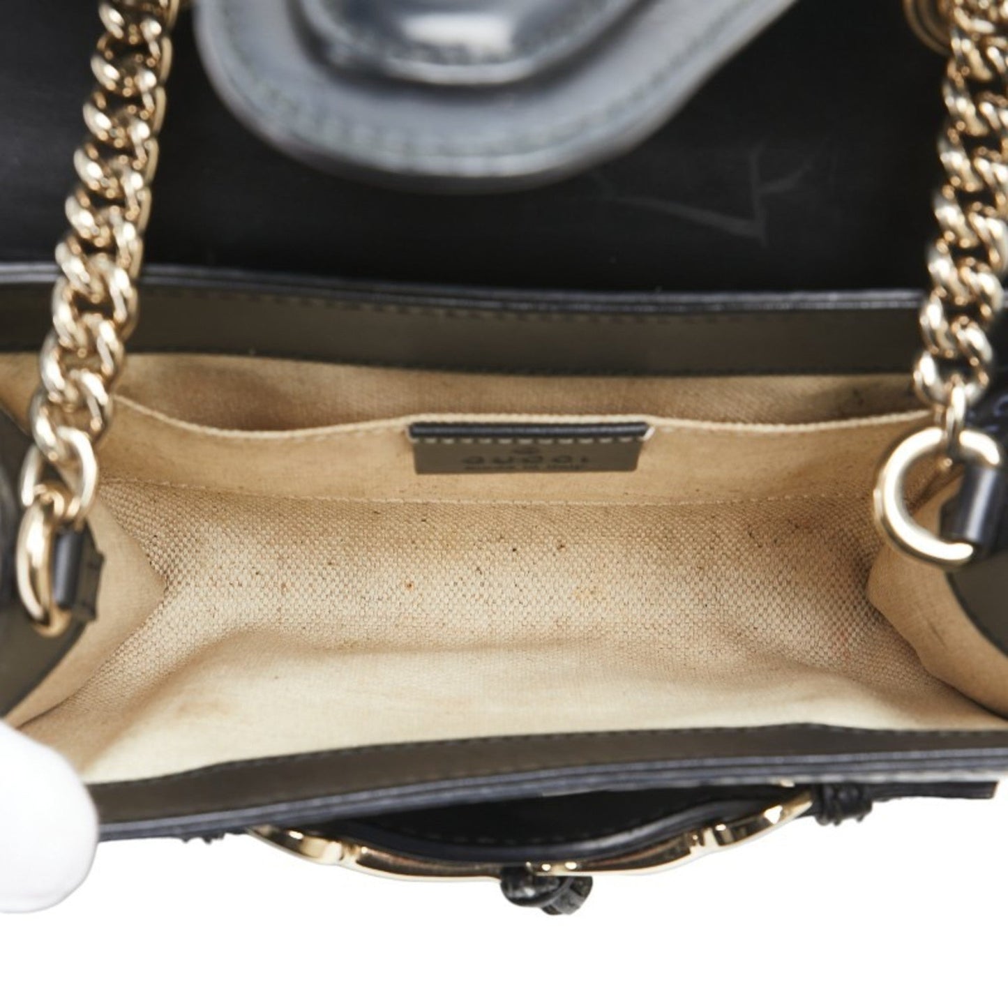 Gucci Horsebit Black Leather Shoulder Bag