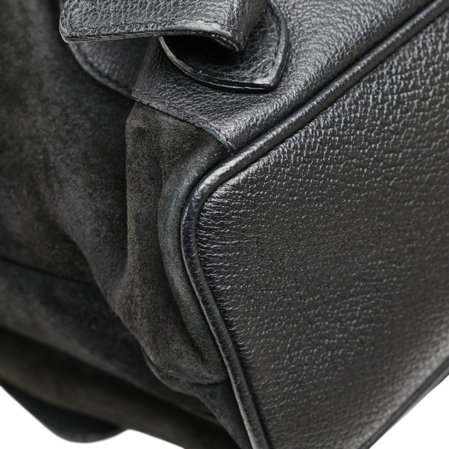 Gucci Black Suede Leather Backpack