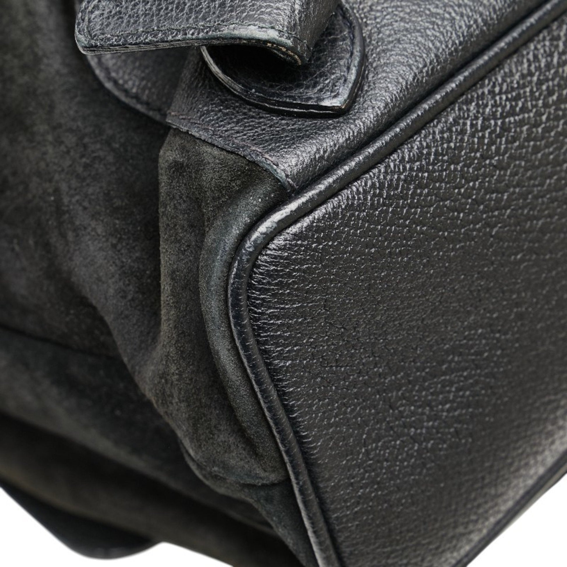 Gucci Black Suede Leather Backpack