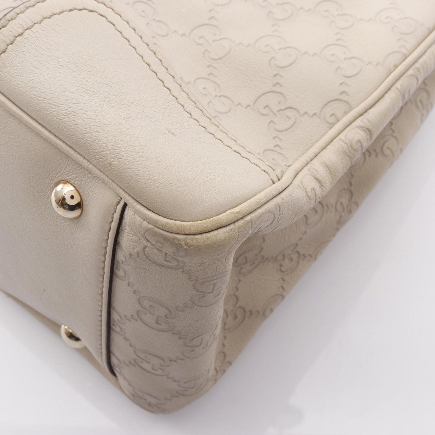 Gucci Beige Leather Tote Bag