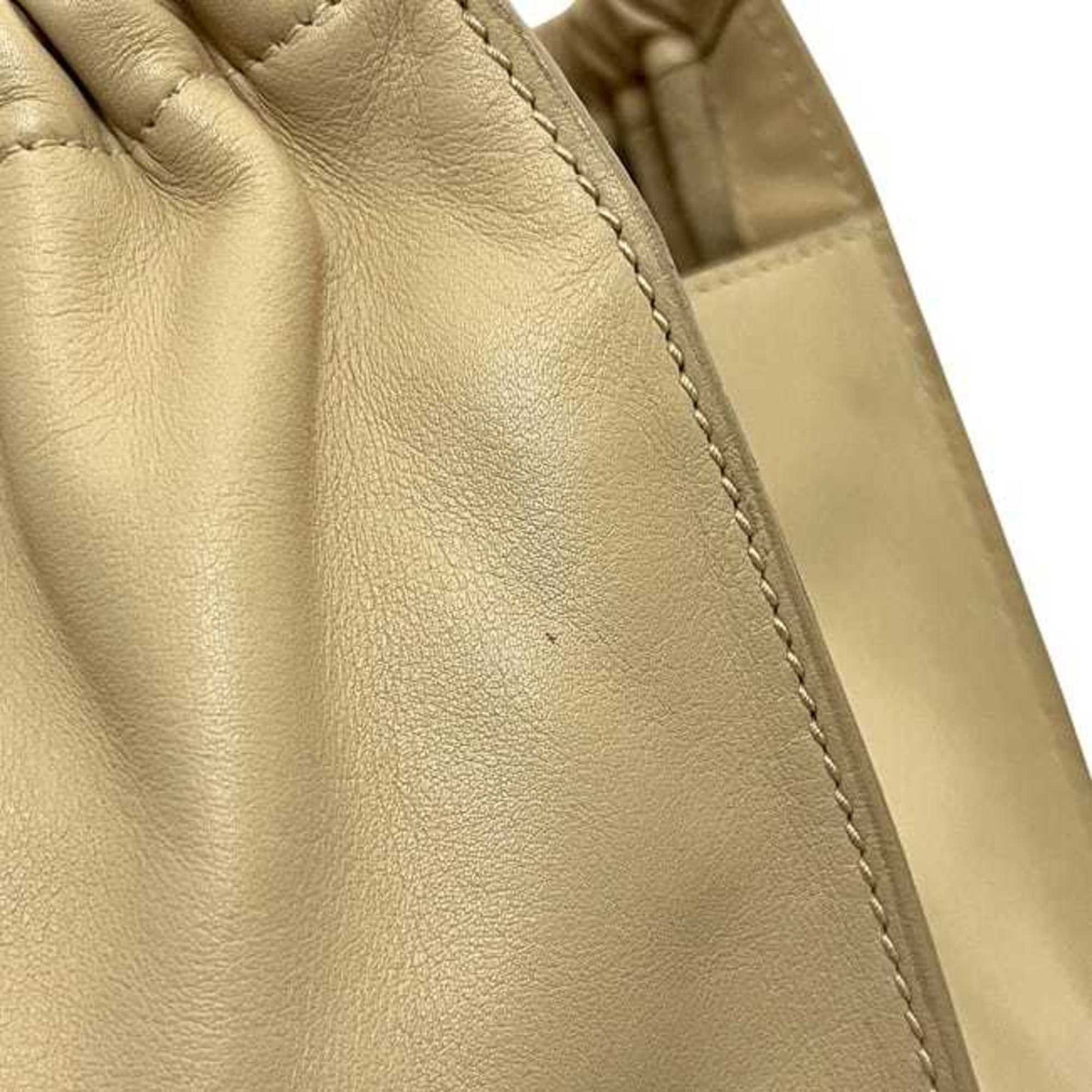 Gucci Beige Leather Tote Bag