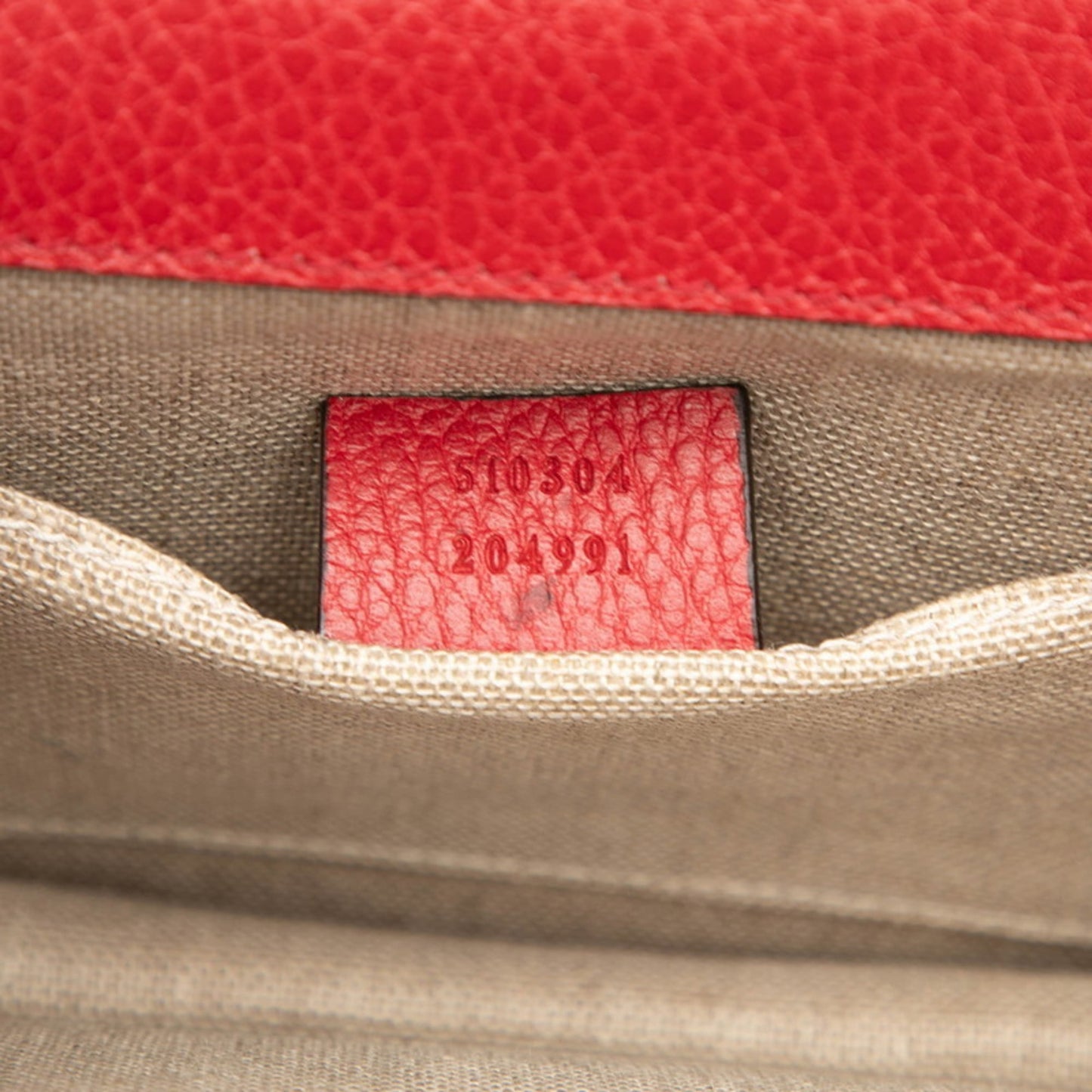 Gucci Red Color Leather Shoulder Bag