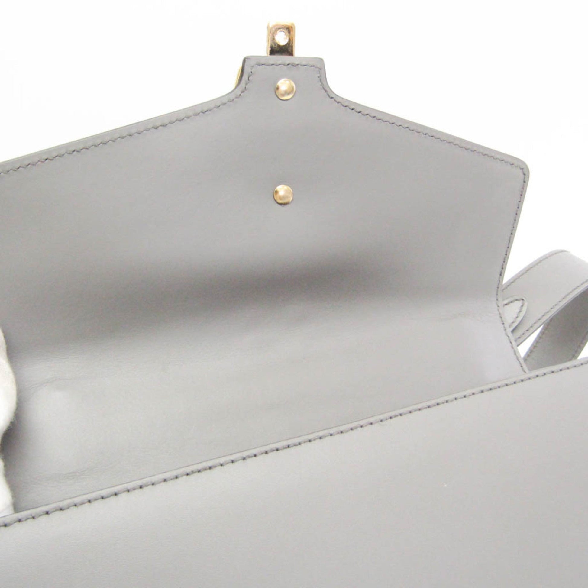 Gucci Gray Leather Shoulder Bag