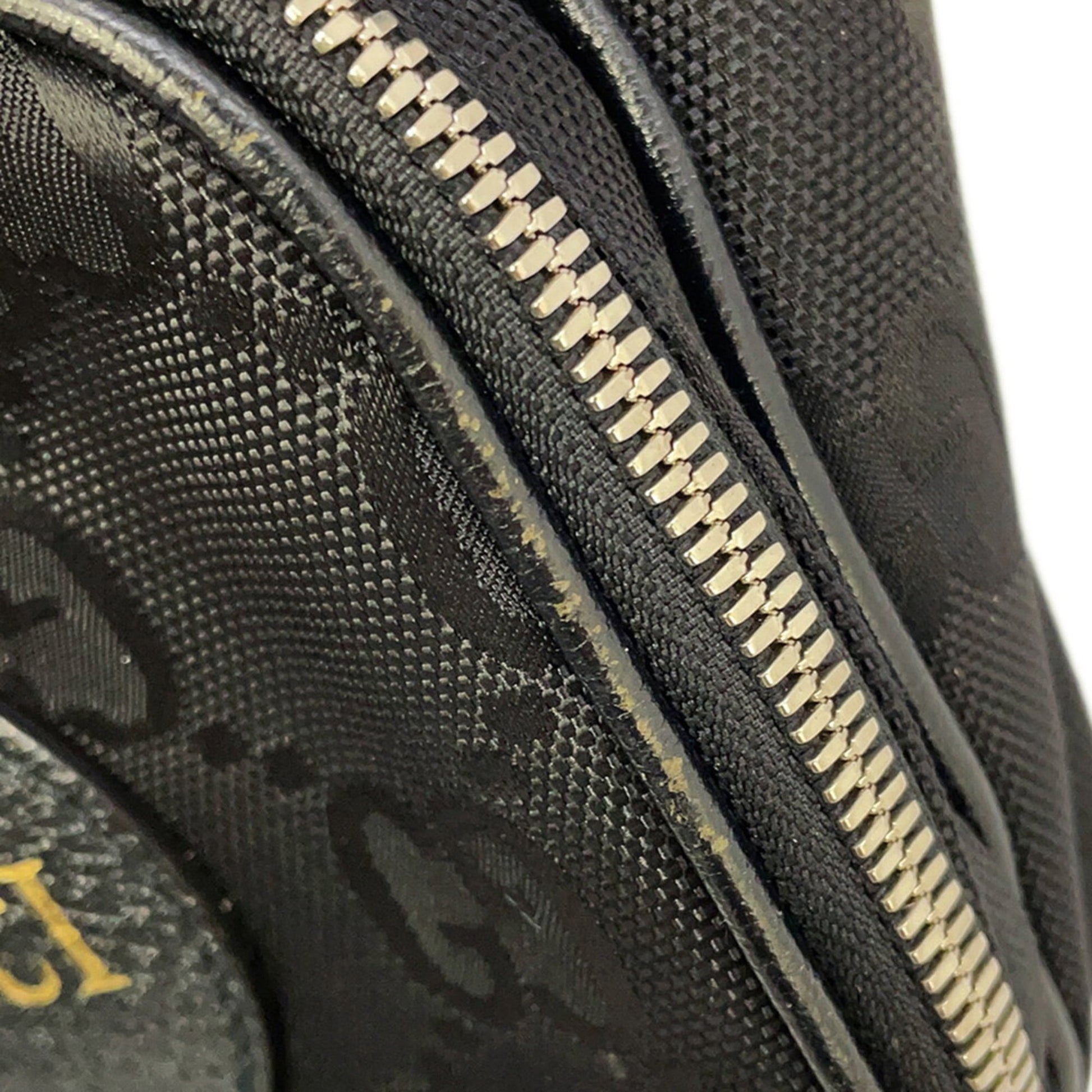 Gucci Black Nylon Leather Handbag Shoulder Bag