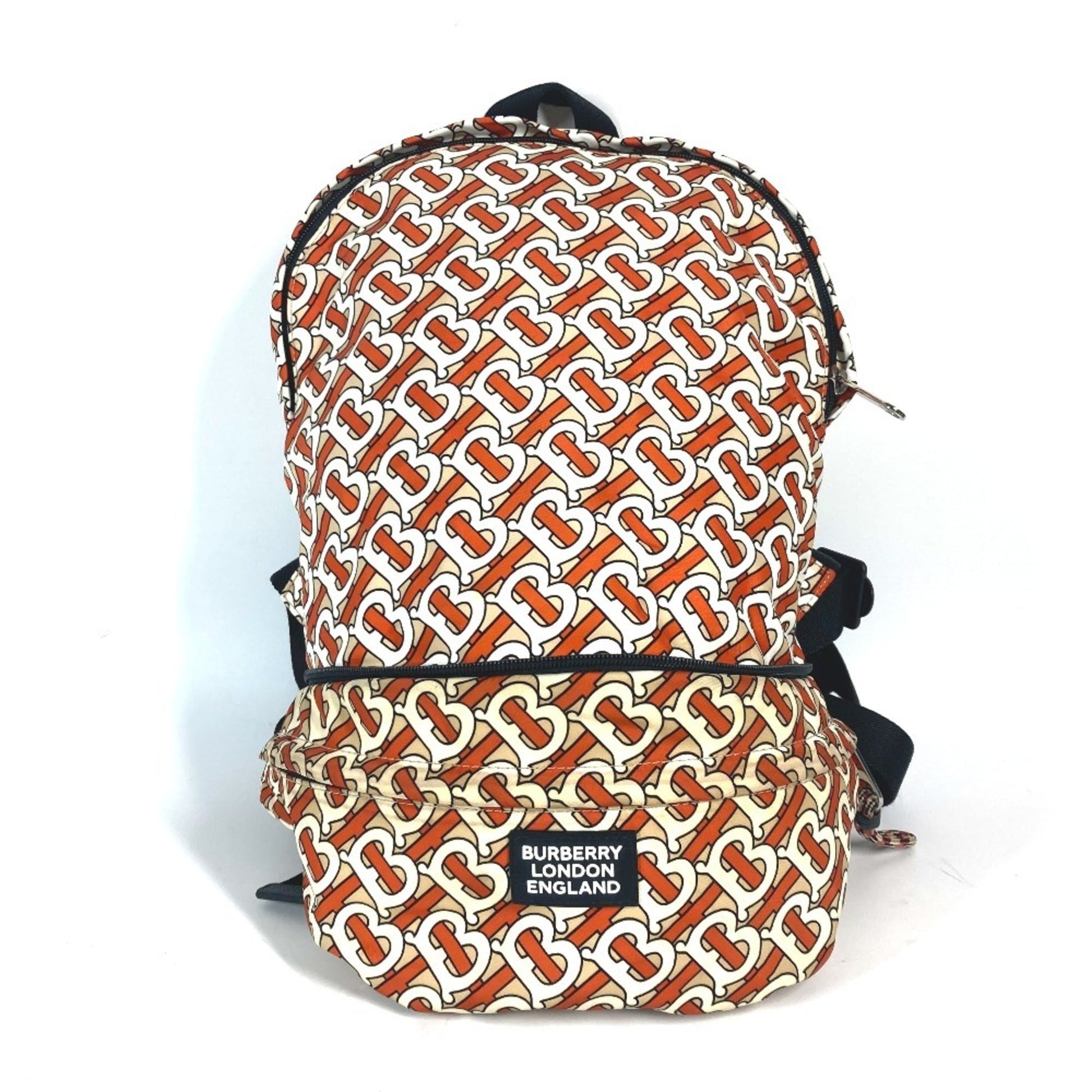 Burberry Fanny Pack Sling Bag Nylon White Orange Crossbody Bag