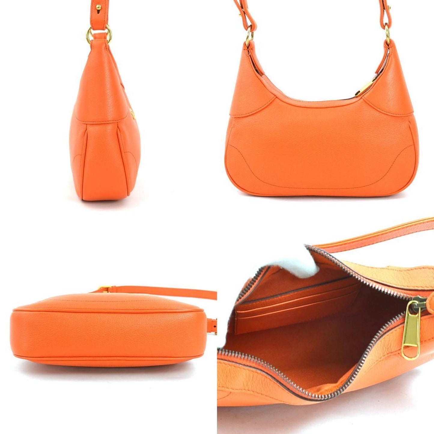 Gucci Gg Marmont Orange Leather Shoulder Bag