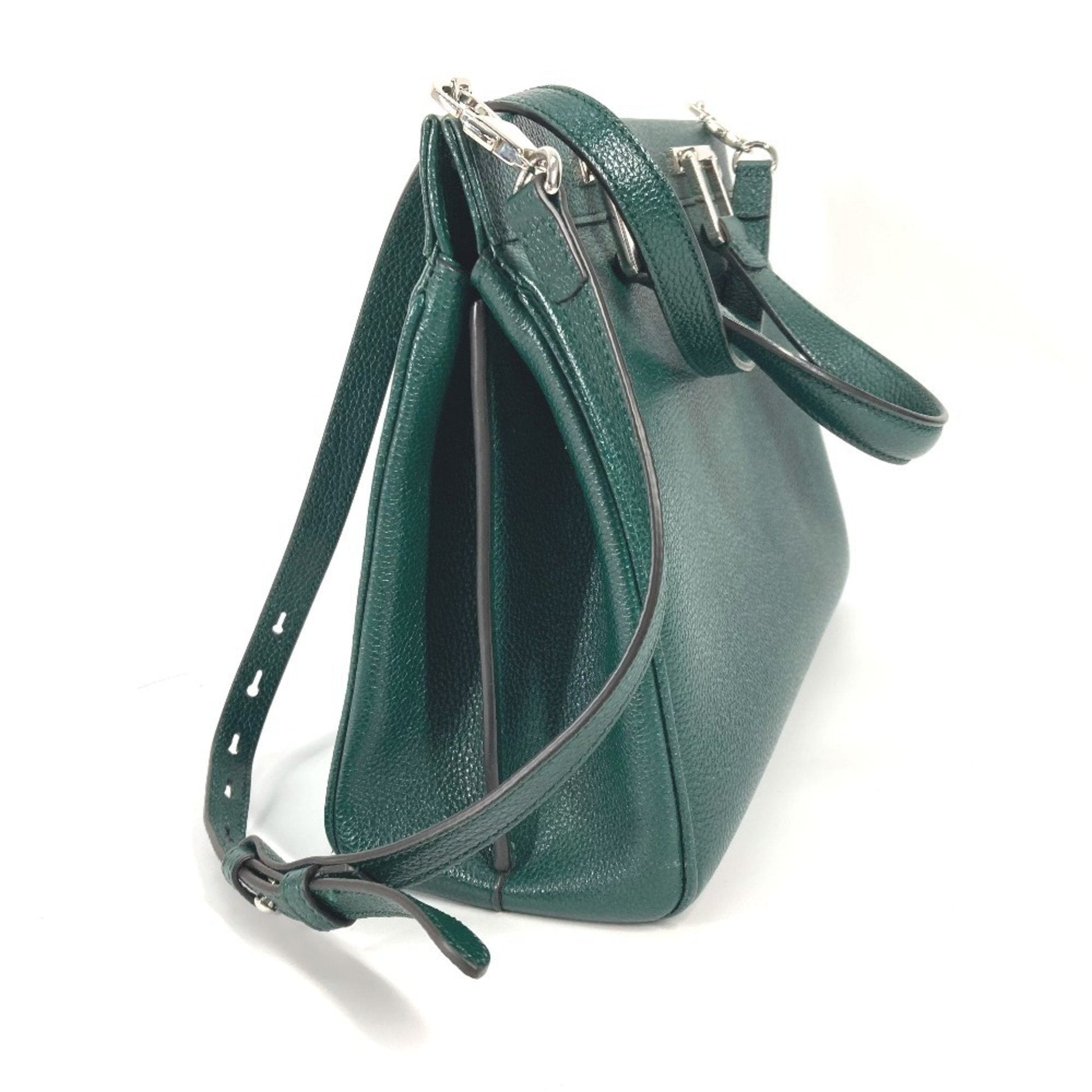Gucci Green Leather Handbag Shoulder Bag