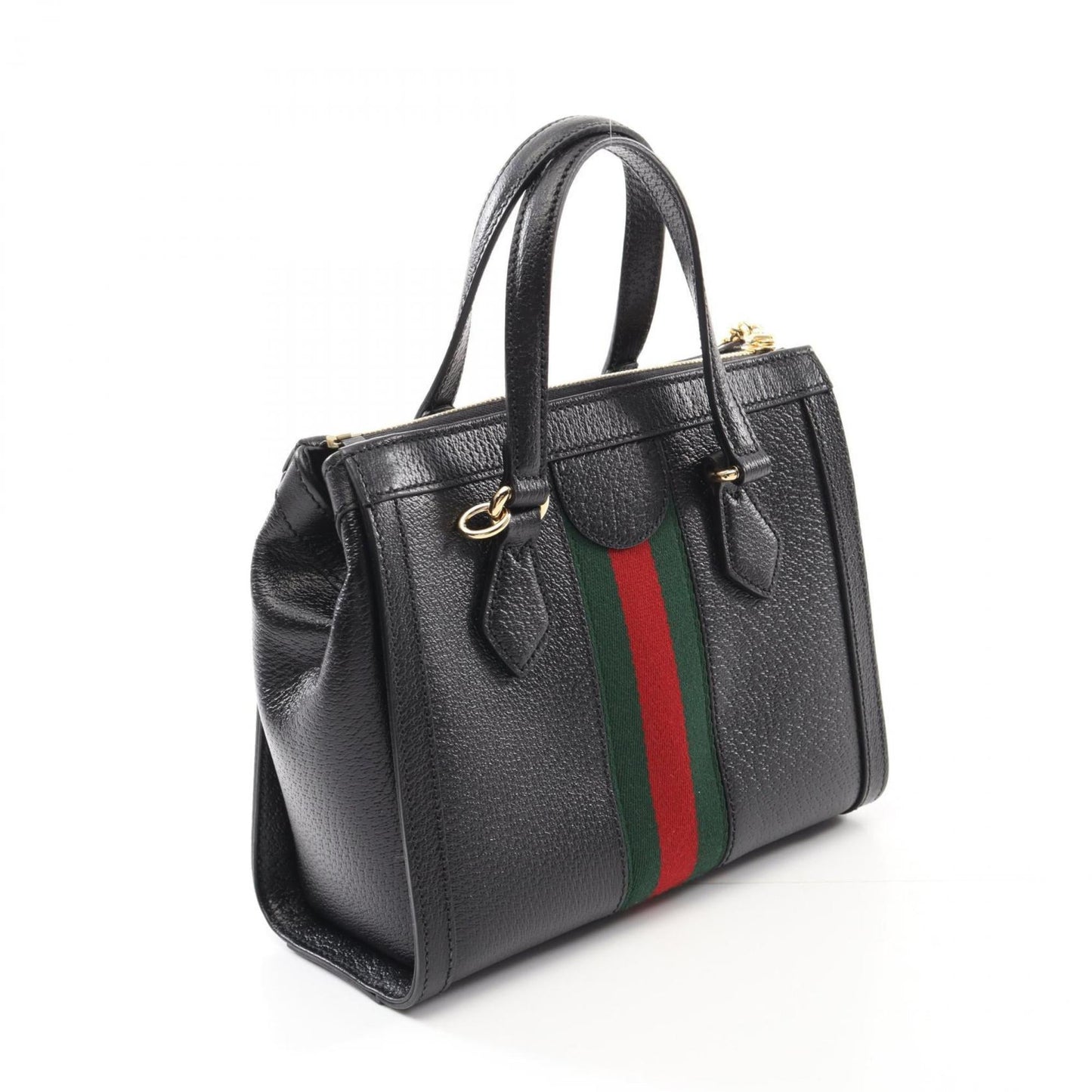 Gucci Black Multi-Color Leather Handbag