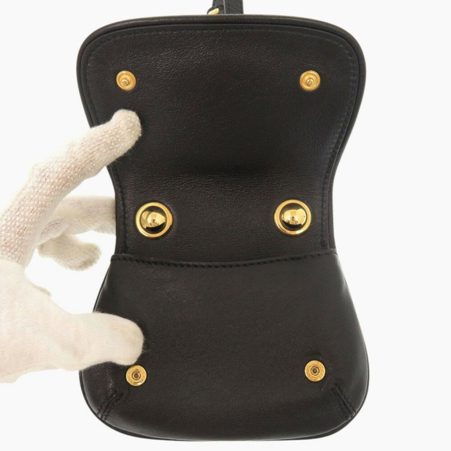 Gucci Black Leather Pouch Shoulder Bag