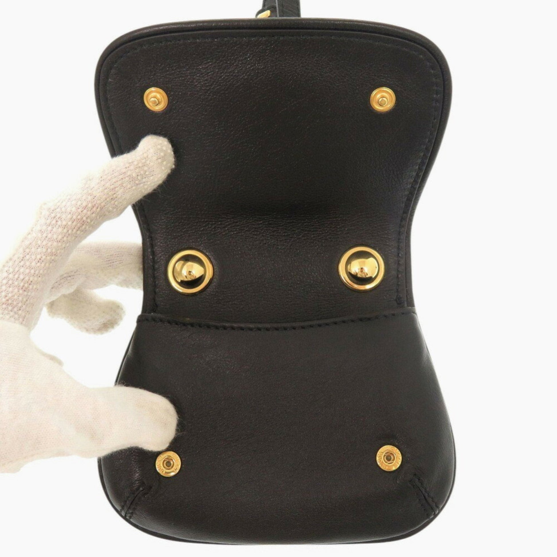 Gucci Black Leather Pouch Shoulder Bag