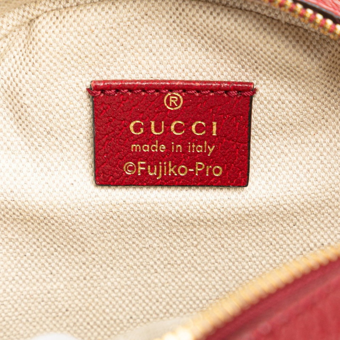Gucci Brown Red Color Pvc Leather Shoulder Bag