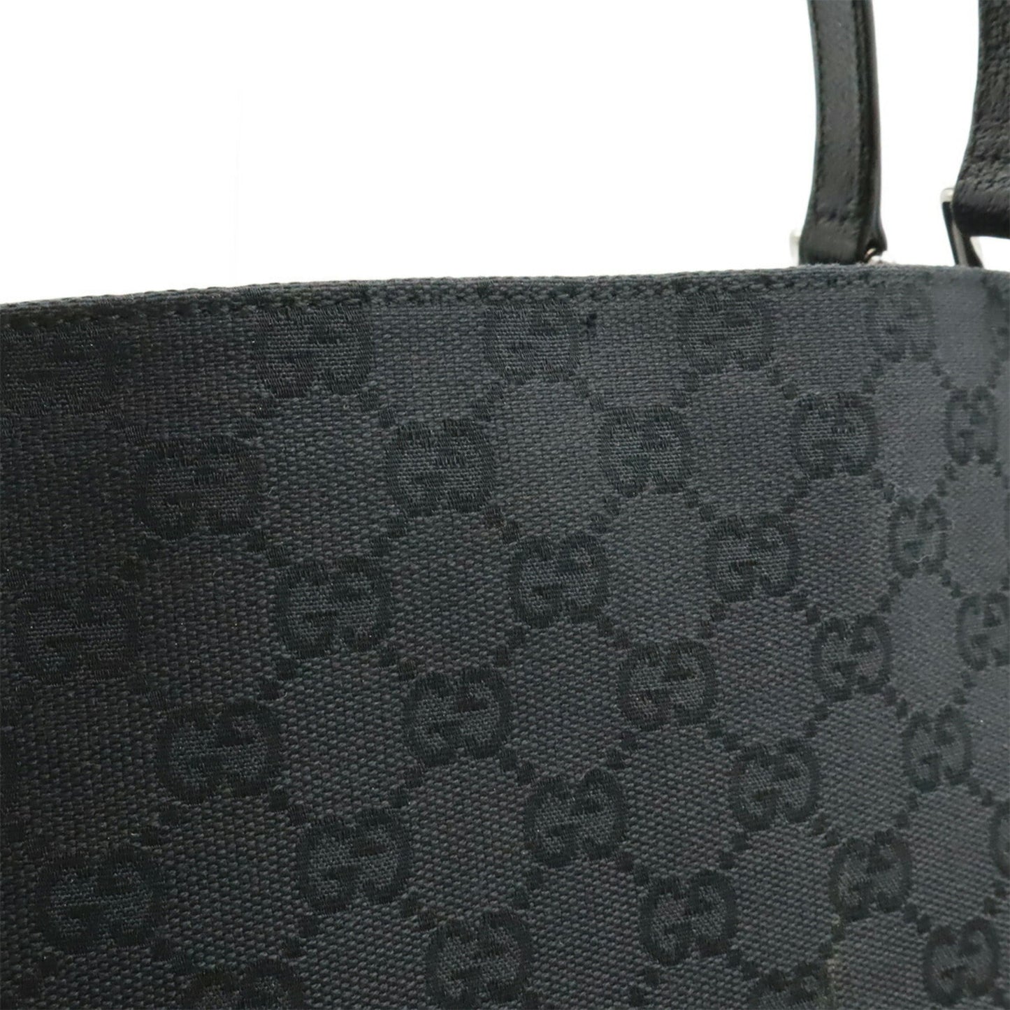 Gucci Black Gg Canvas Shoulder Bag Tote Bag