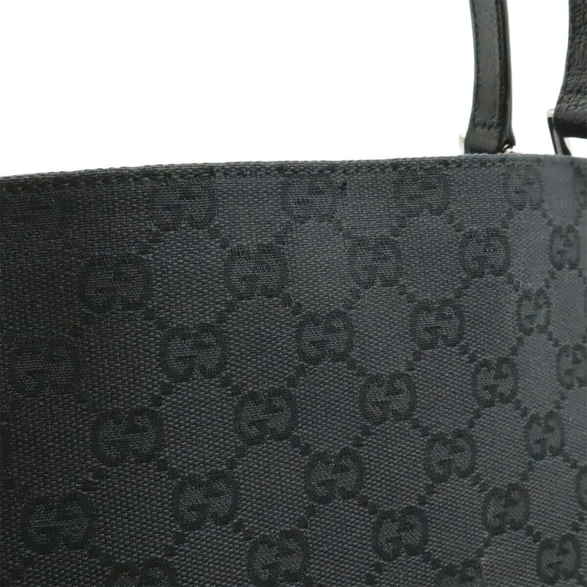 Gucci Black Gg Canvas Shoulder Bag Tote Bag