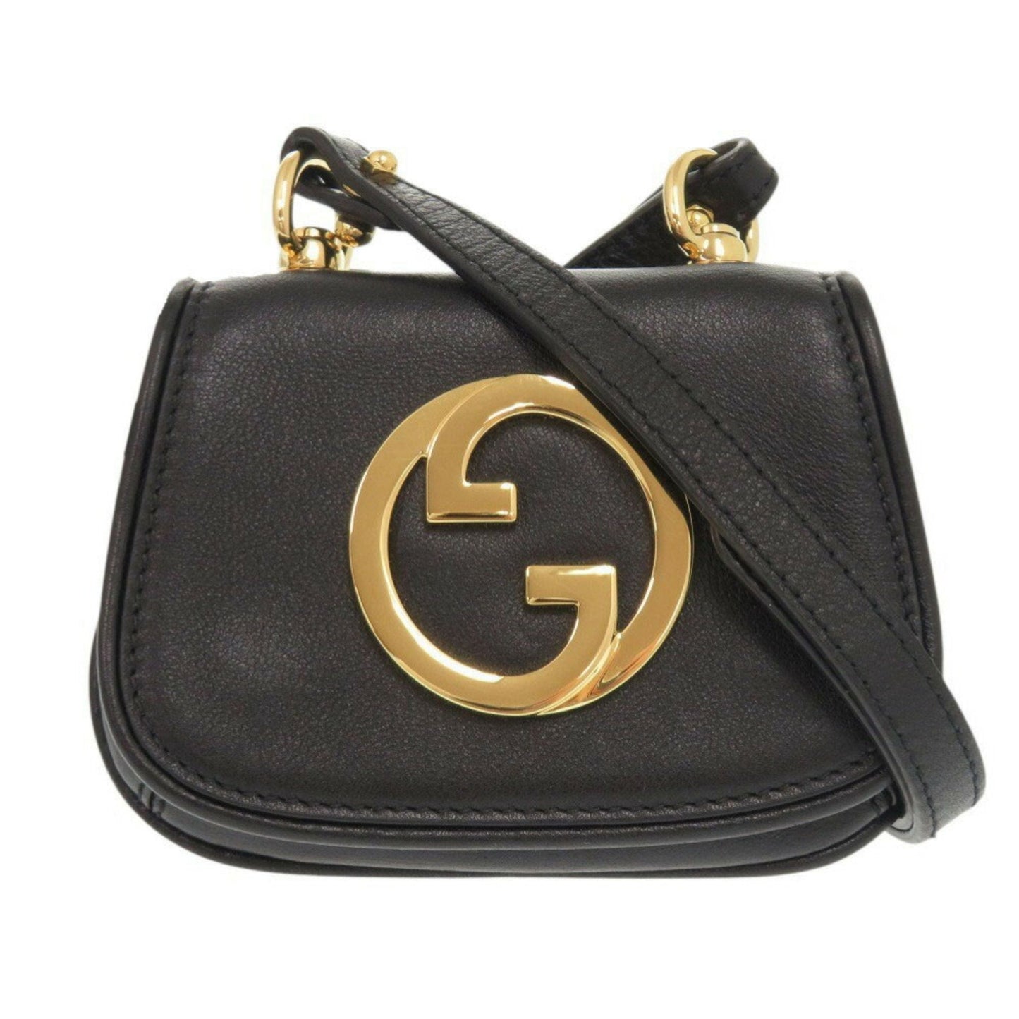 Gucci Black Leather Pouch Shoulder Bag