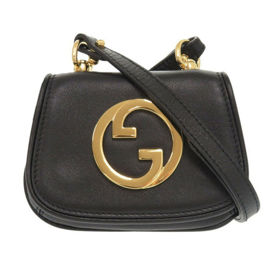 Gucci Black Leather Pouch Shoulder Bag