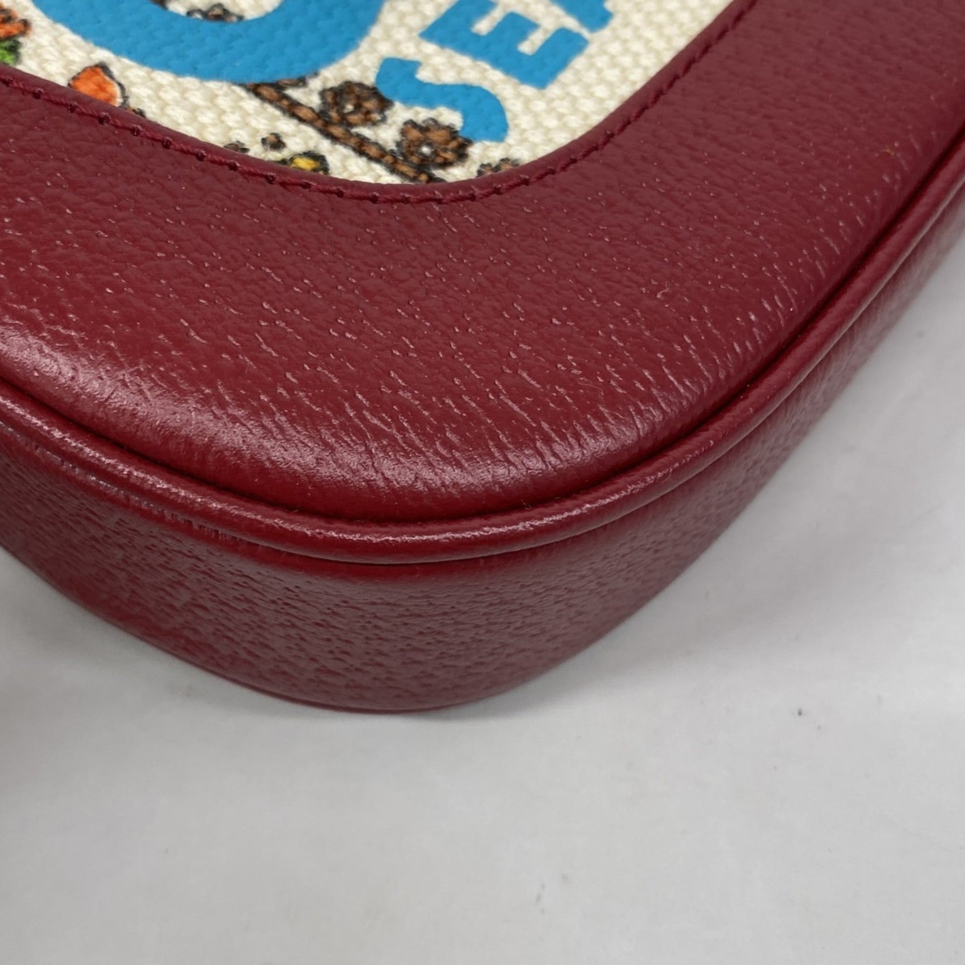 Gucci Beige Multi-Color Canvas Shoulder Bag