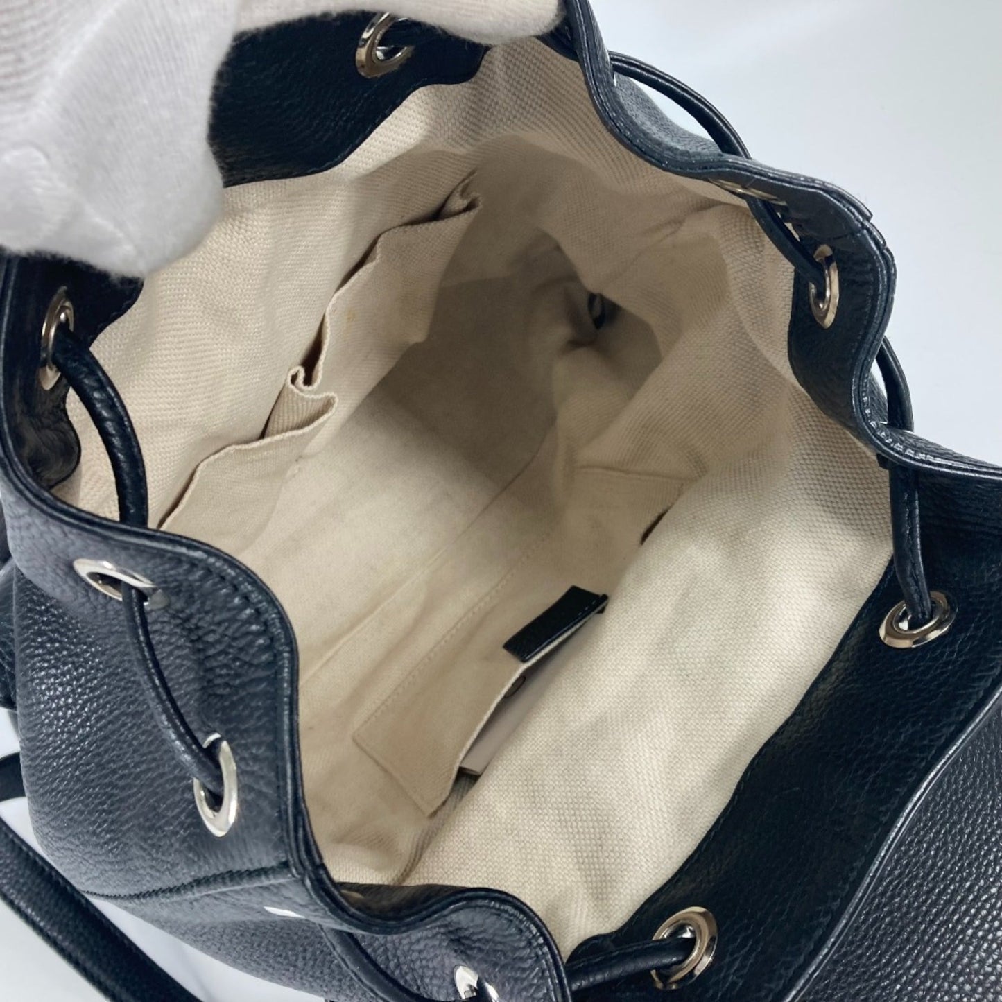 Gucci Black Leather Backpack