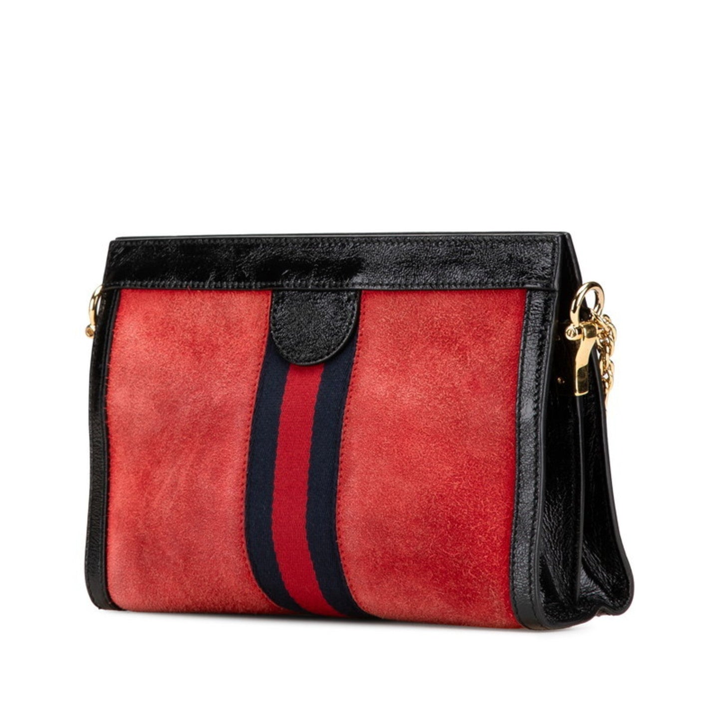 Gucci Black Red Color Leather Shoulder Bag