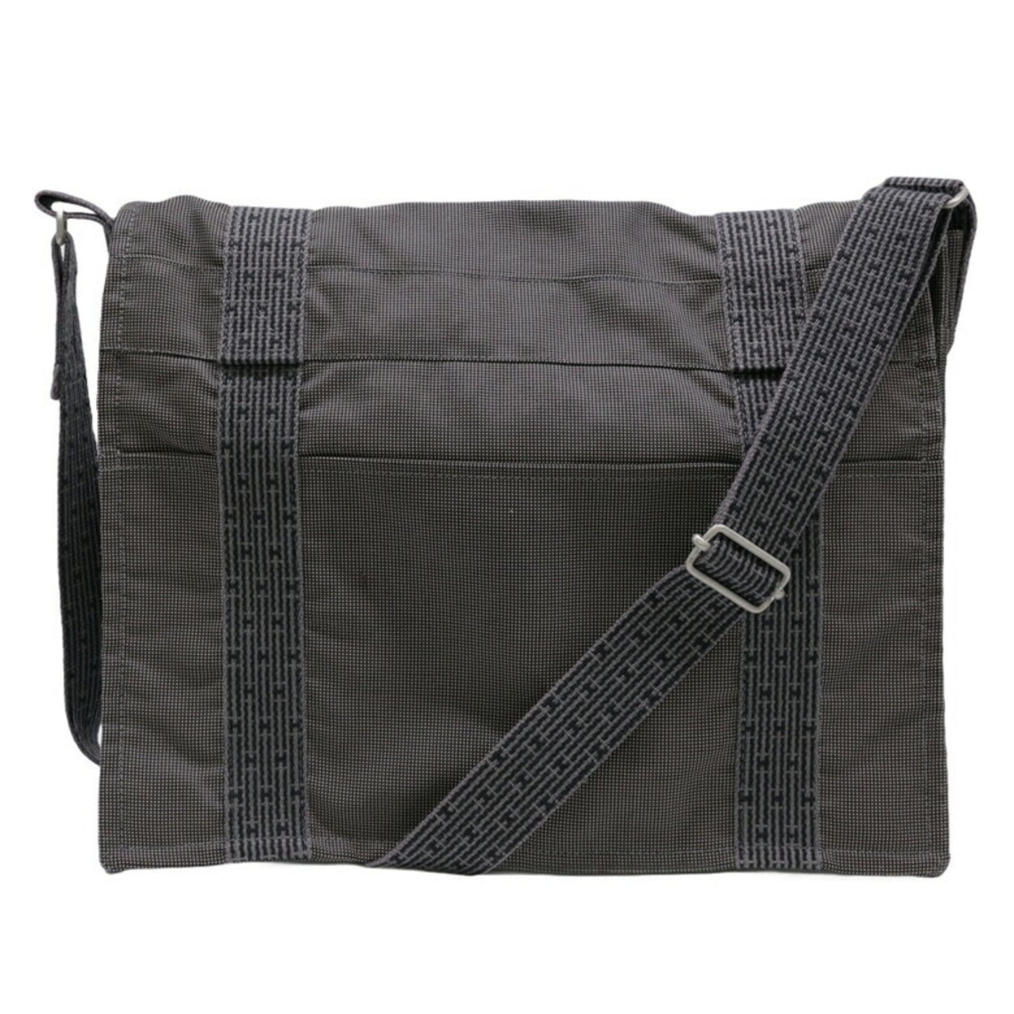 Hermes Shoulder Bag Canvas Nylon Gray