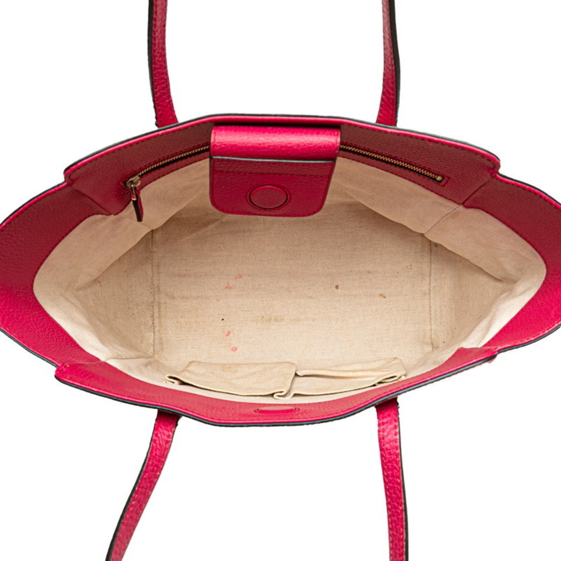 Gucci Gucci Swing Pink Leather Shoulder Bag Tote Bag