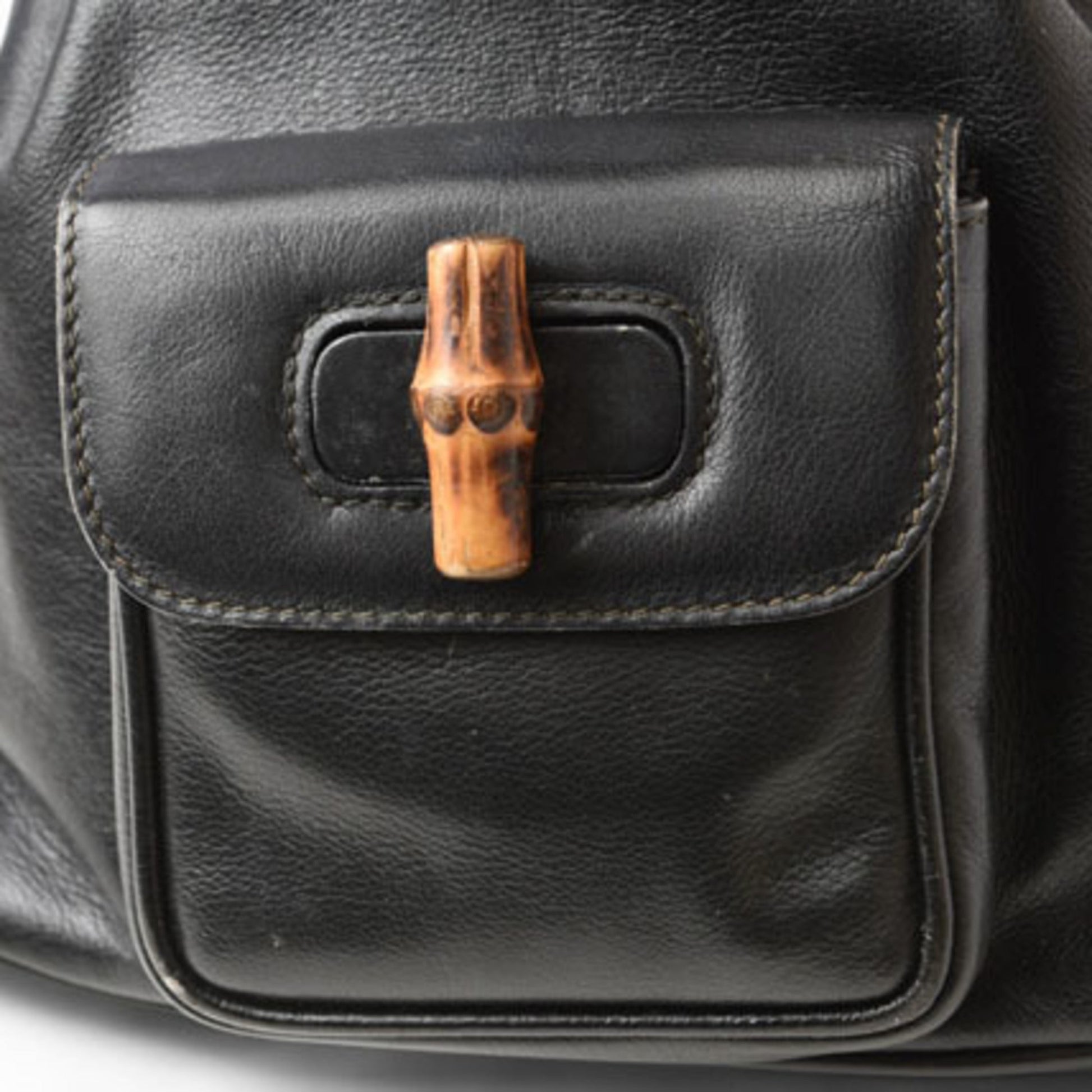 Gucci Black Leather Backpack