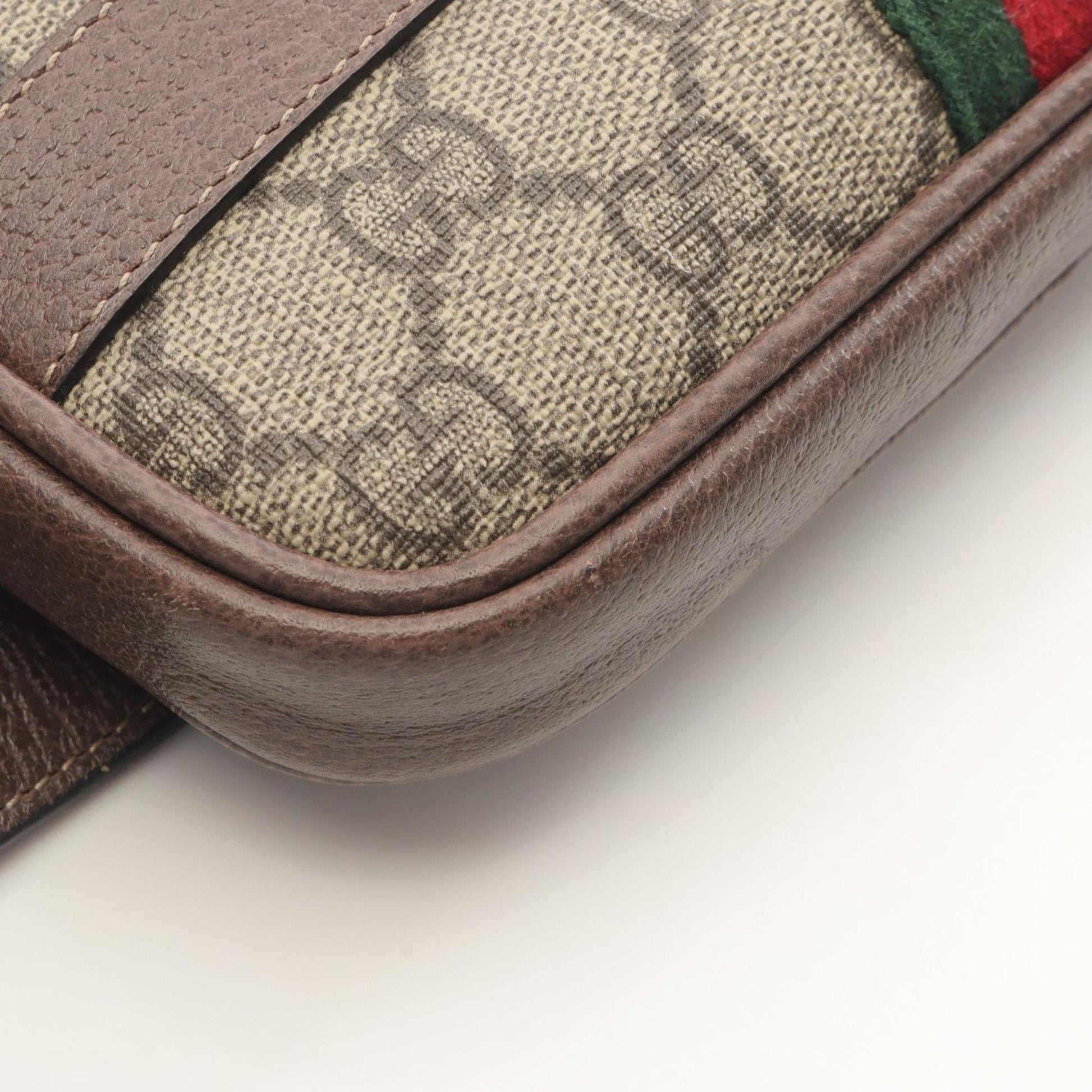 Gucci Beige Brown Gg Supreme Leather Fanny Pack