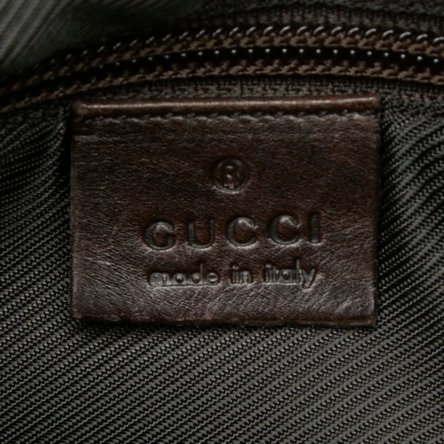 Gucci Brown Canvas Leather Shoulder Bag