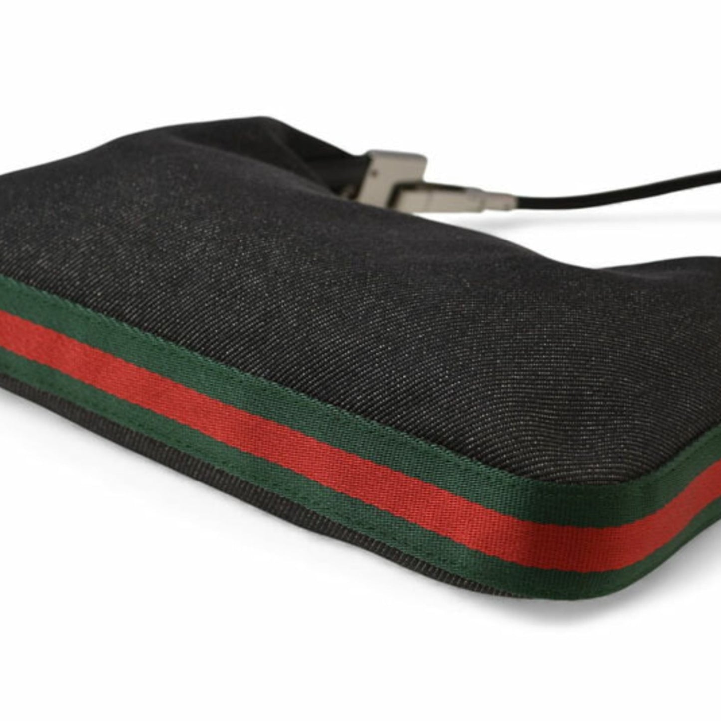 Gucci Green Denim Shoulder Bag