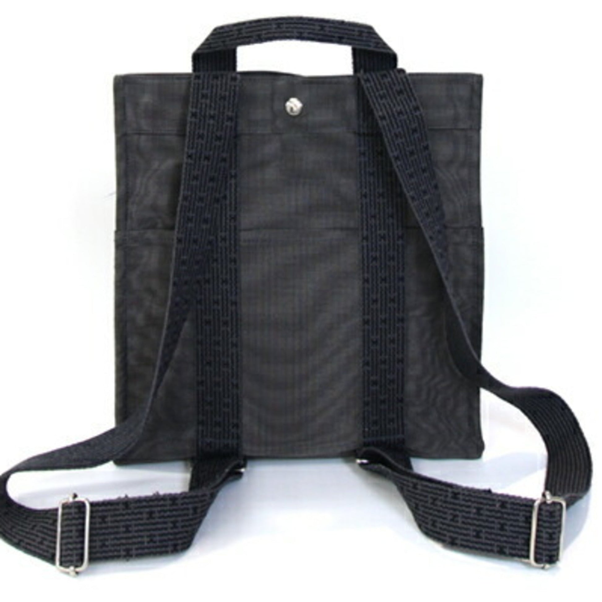 Hermes Backpack Canvas Gray Canvas Backpack 14
