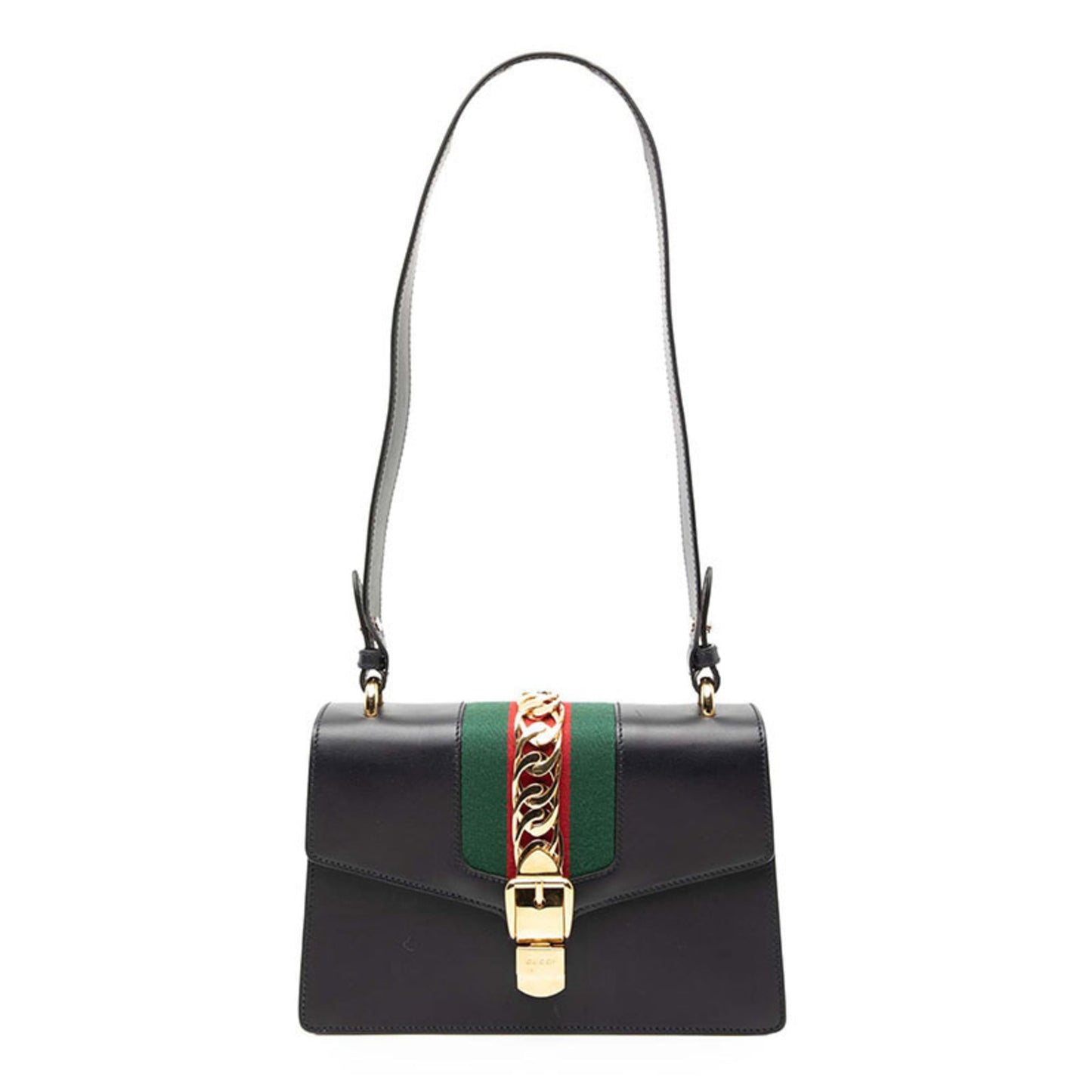 Gucci Navy Leather Shoulder Bag