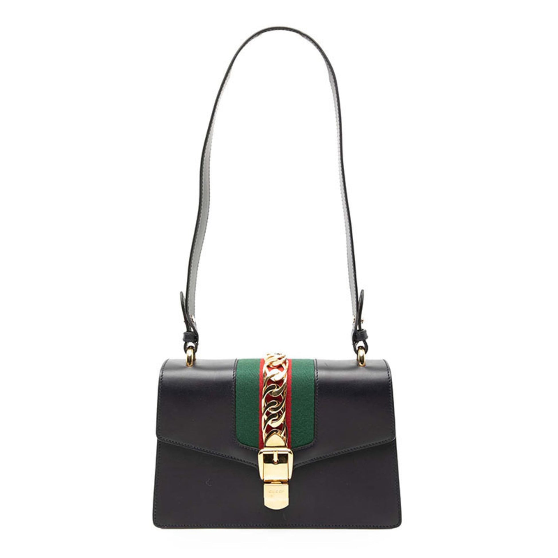 Gucci Navy Leather Shoulder Bag
