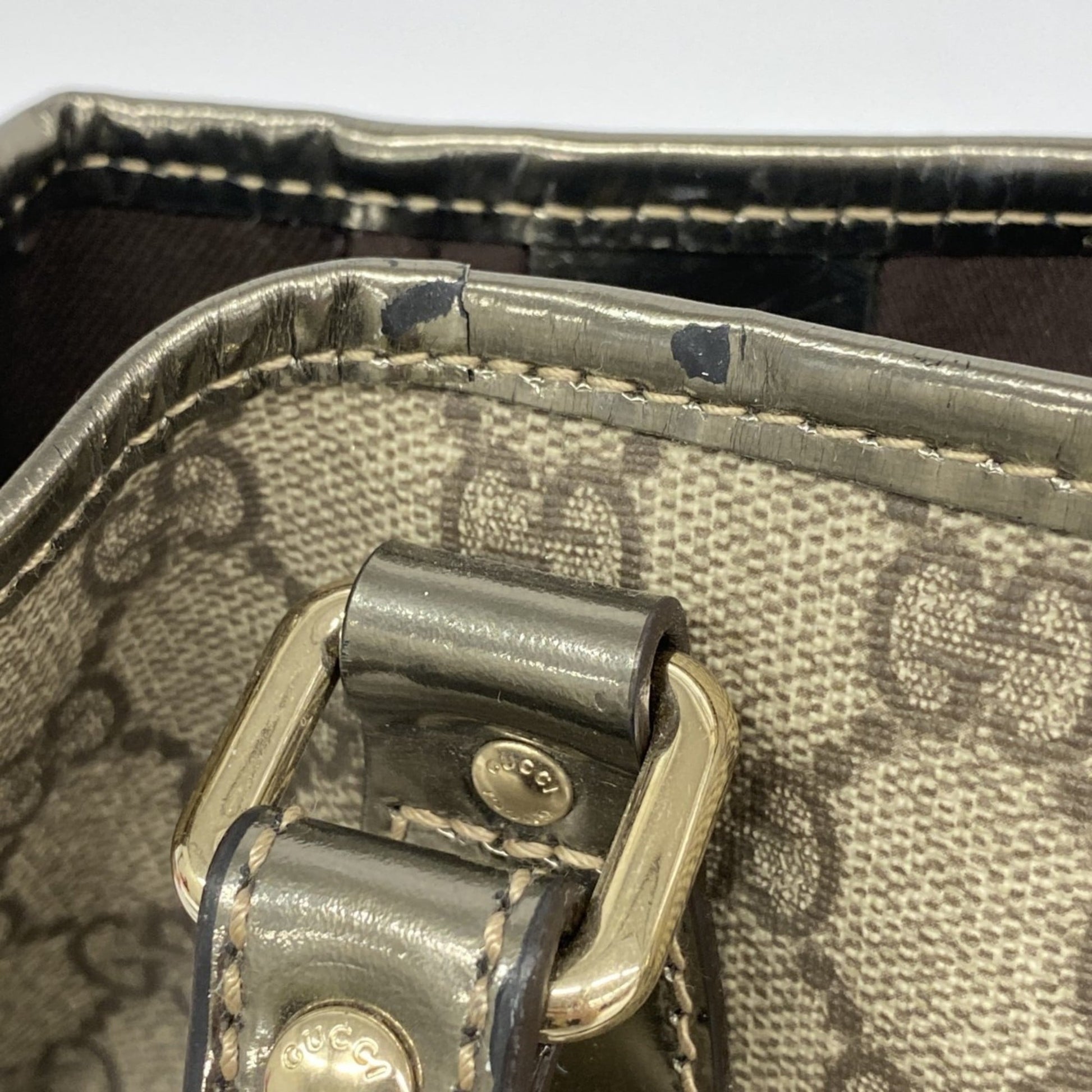 Gucci Beige Pvc Tote Bag