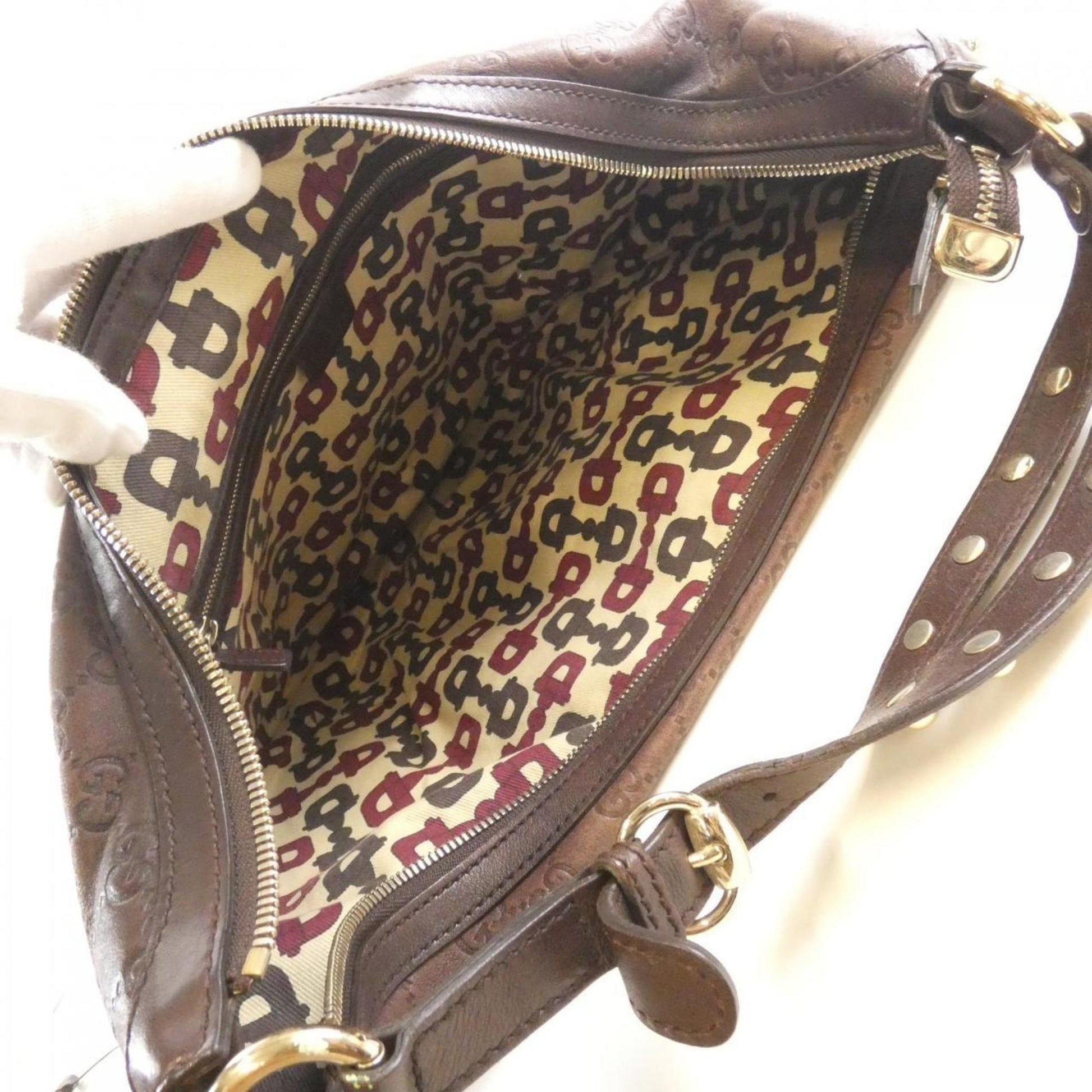 Gucci Brown Leather Shoulder Bag