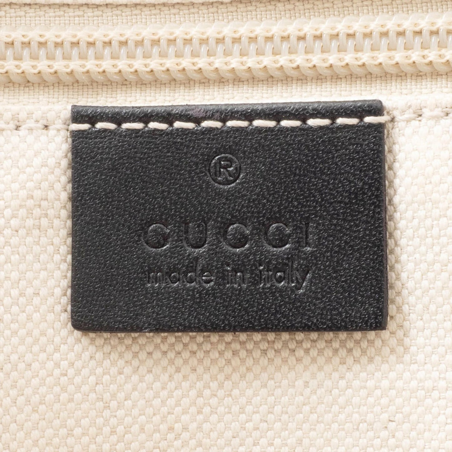 Gucci Beige Black Pvc Leather Shoulder Bag