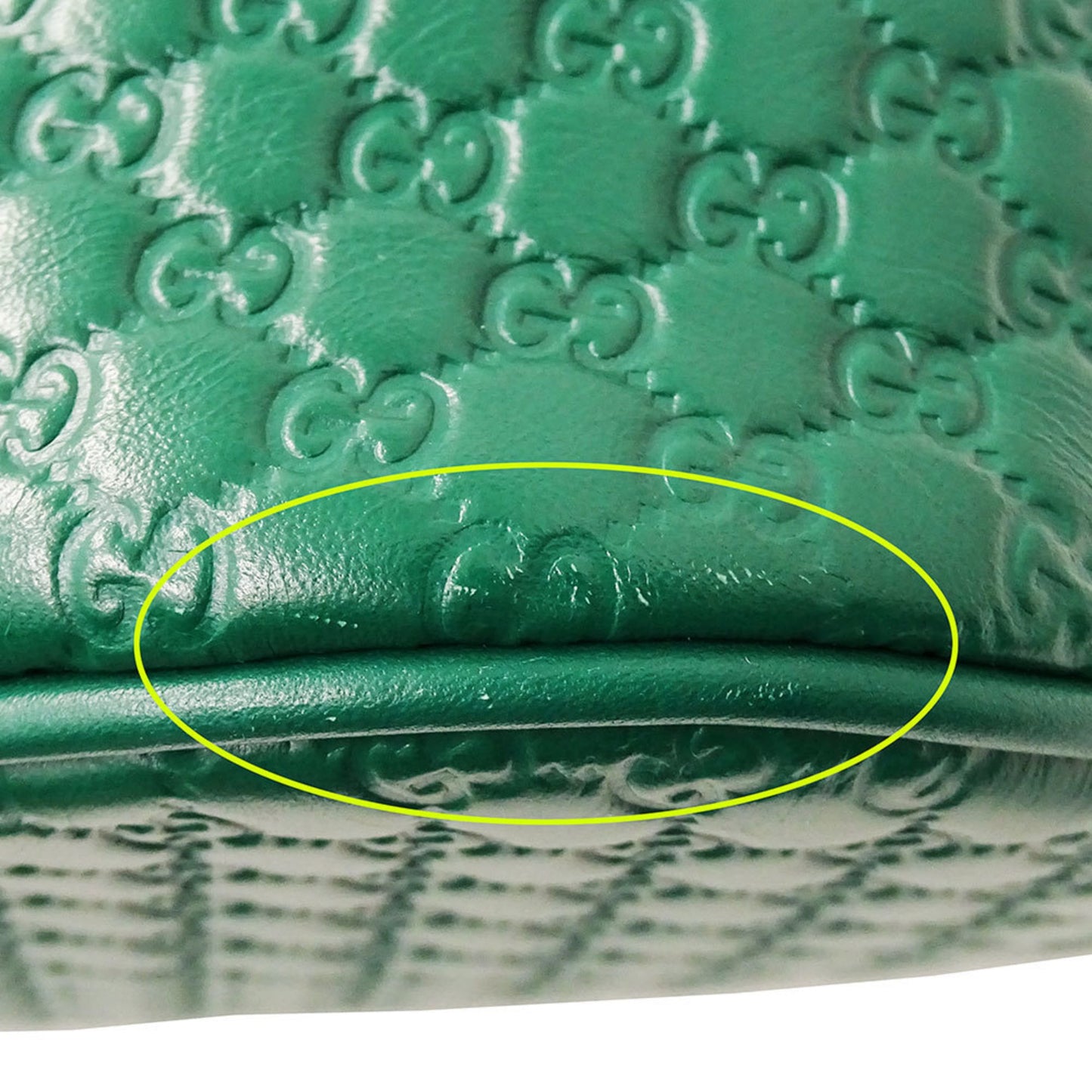Gucci Green Leather Handbag Shoulder Bag
