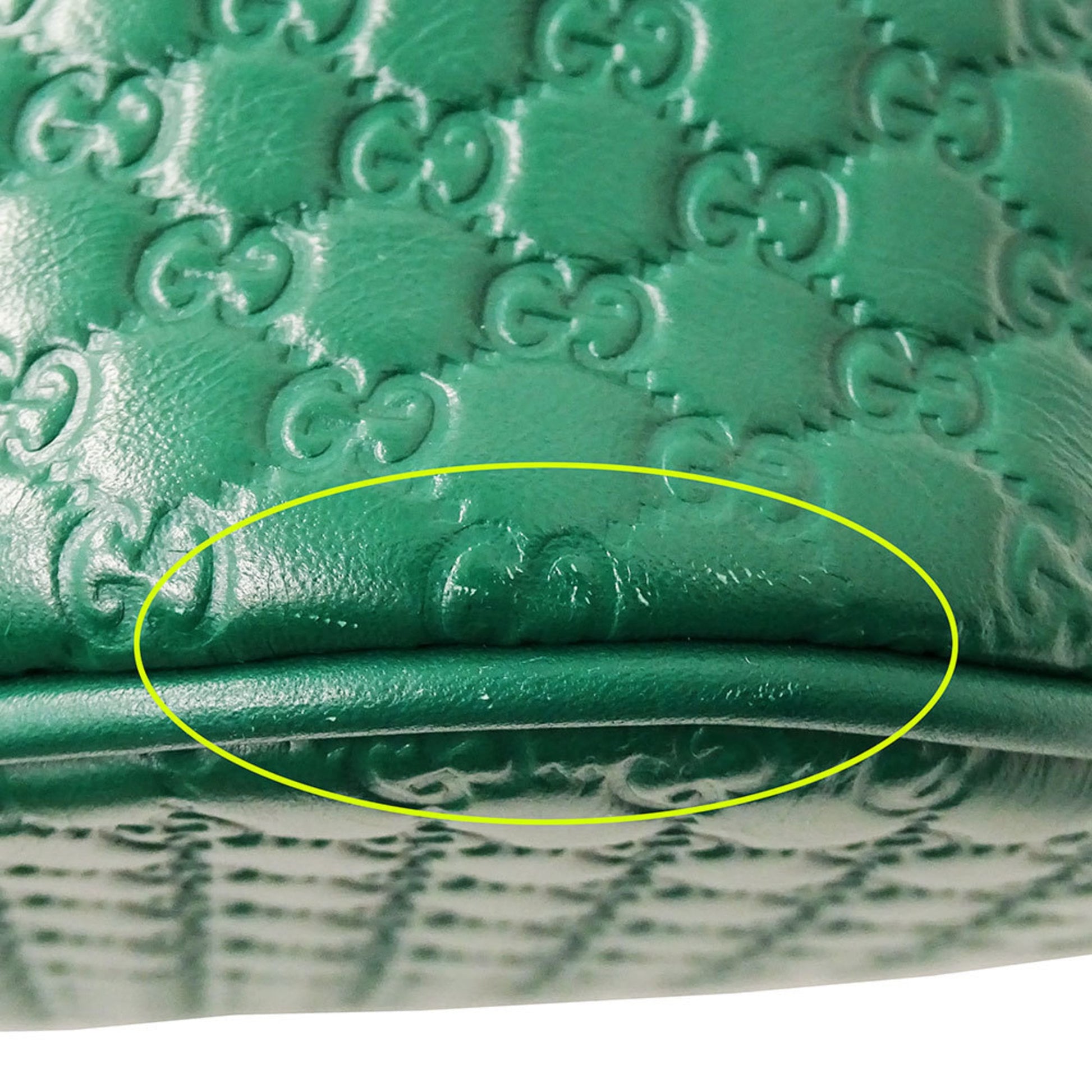 Gucci Green Leather Handbag Shoulder Bag