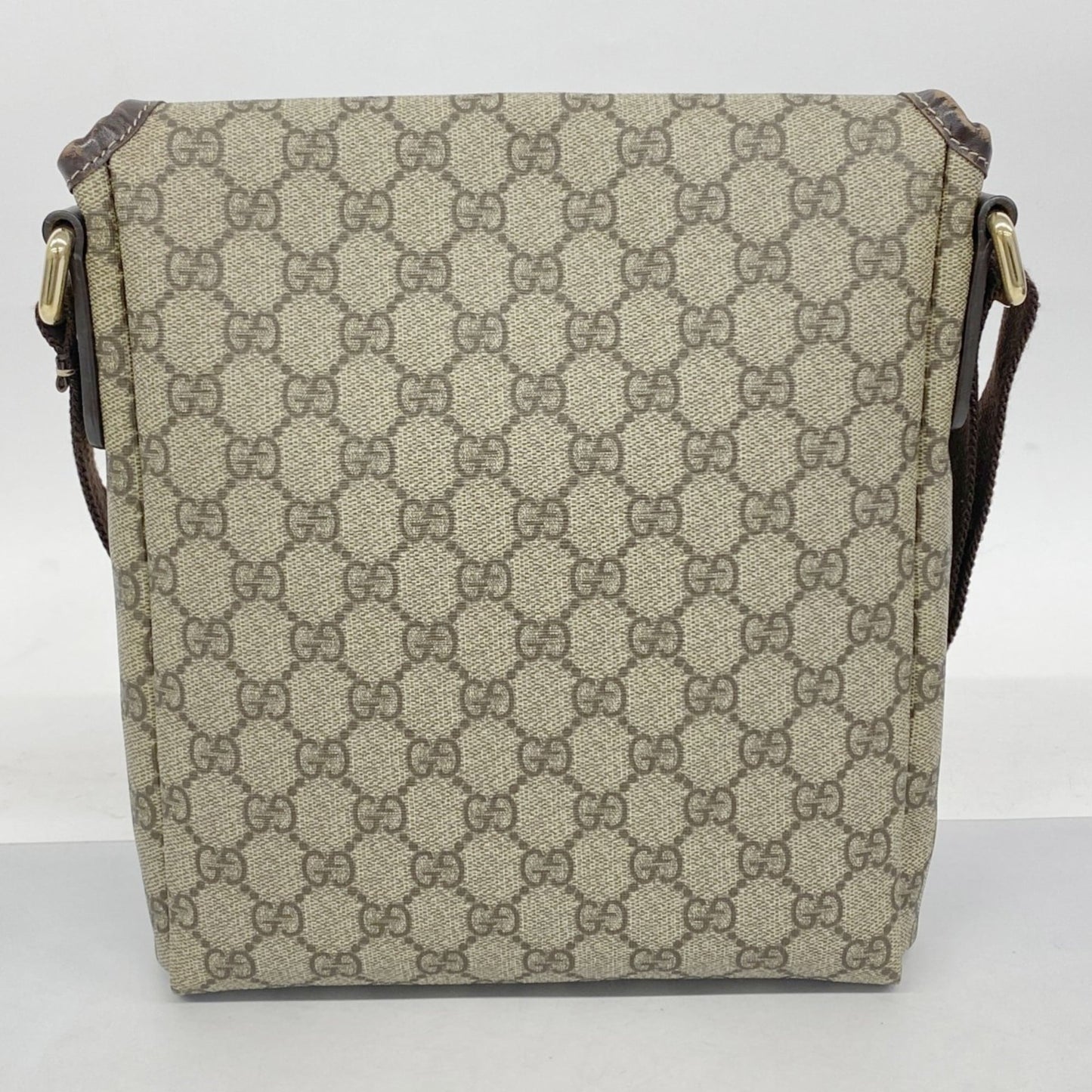 Gucci Beige Brown Pvc Shoulder Bag
