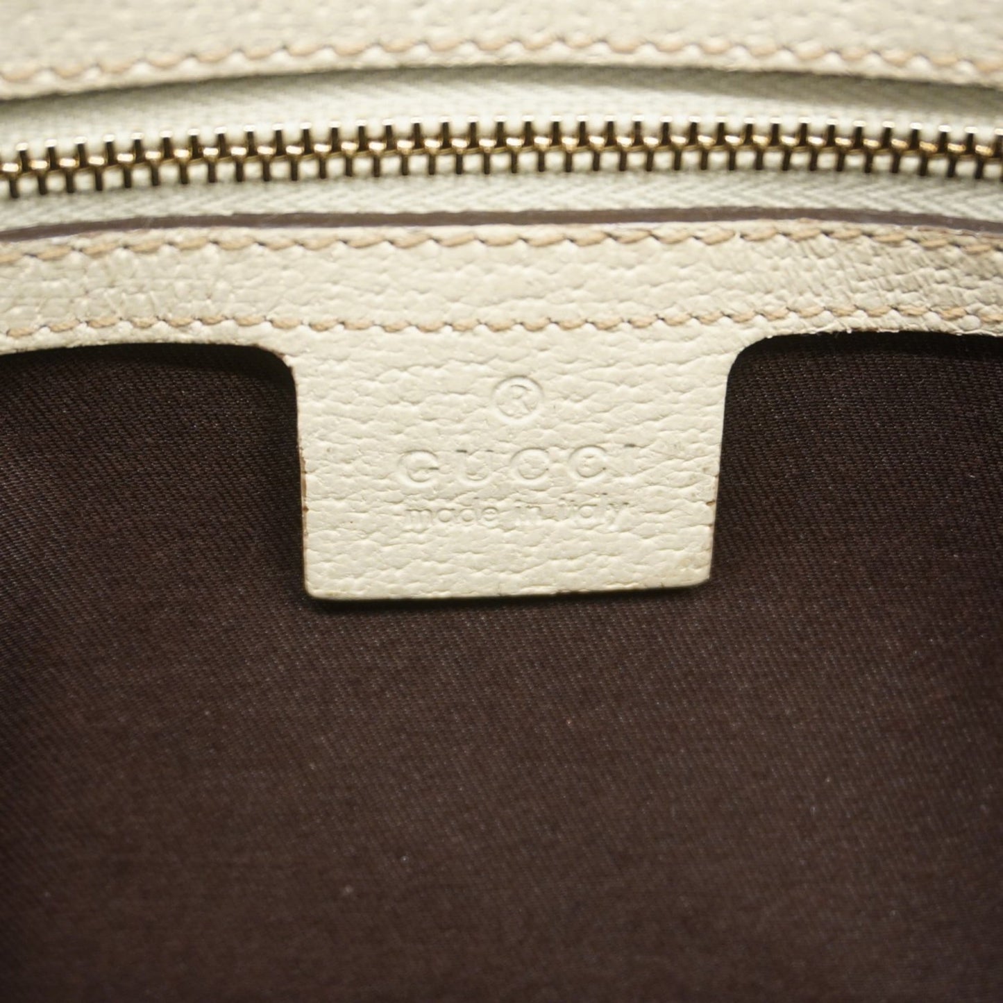 Gucci Beige Brown Canvas Handbag