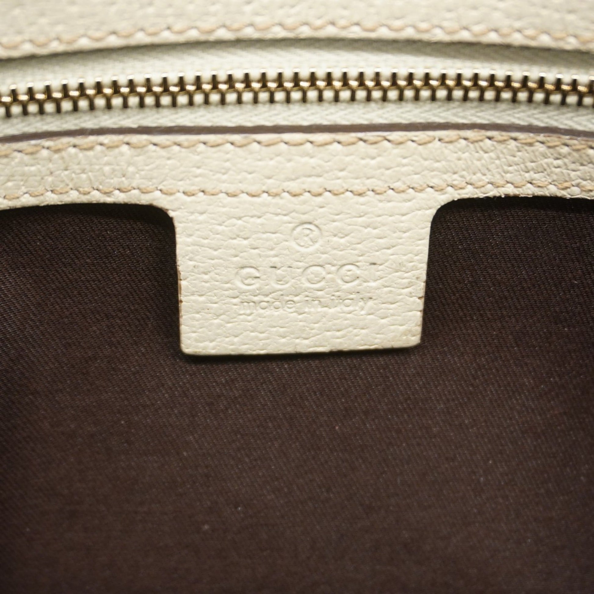 Gucci Beige Brown Canvas Handbag