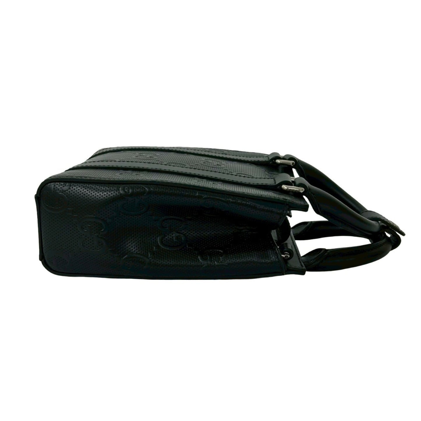 Gucci Black Leather Handbag Shoulder Bag Tote Bag