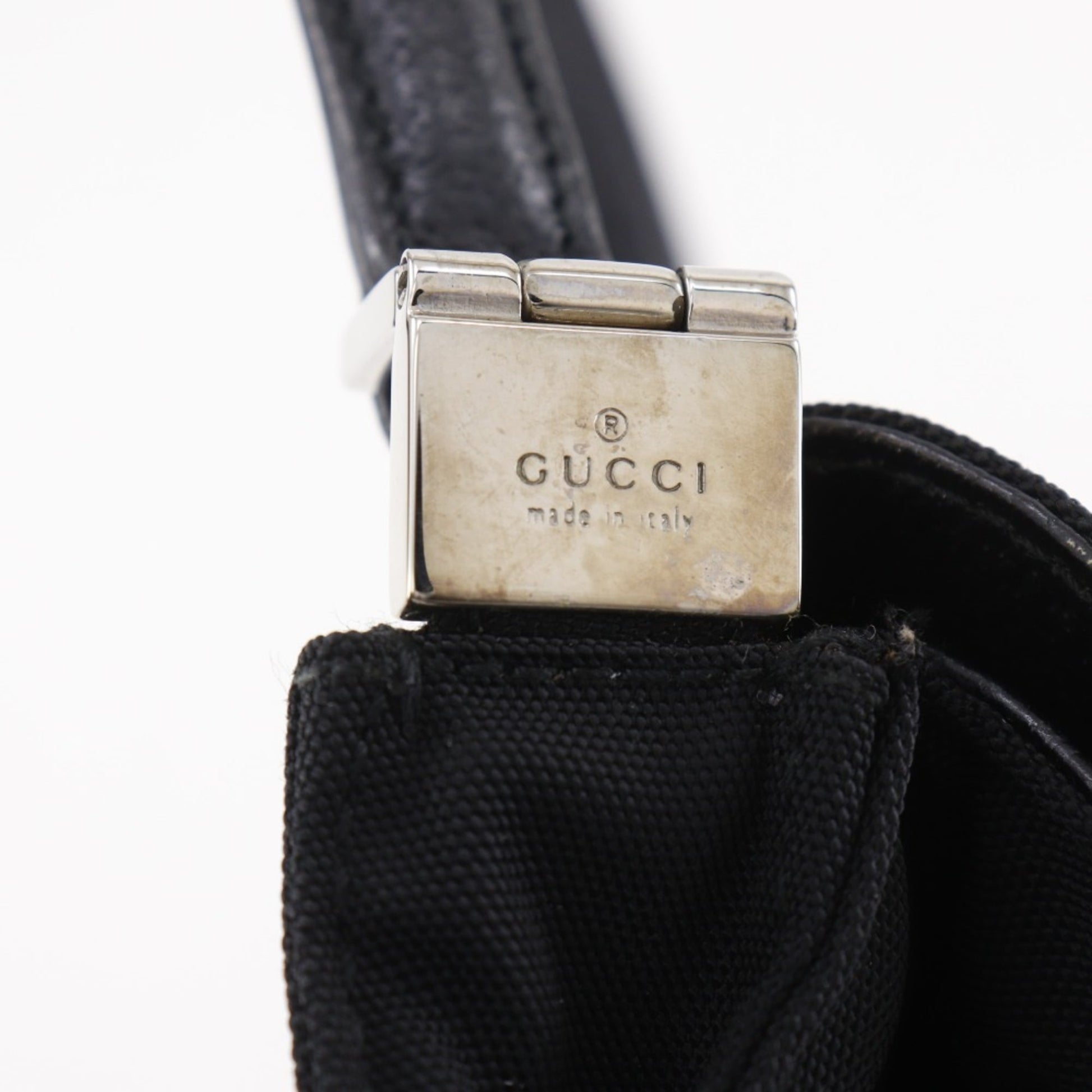 Gucci Black Nylon Canvas Shoulder Bag