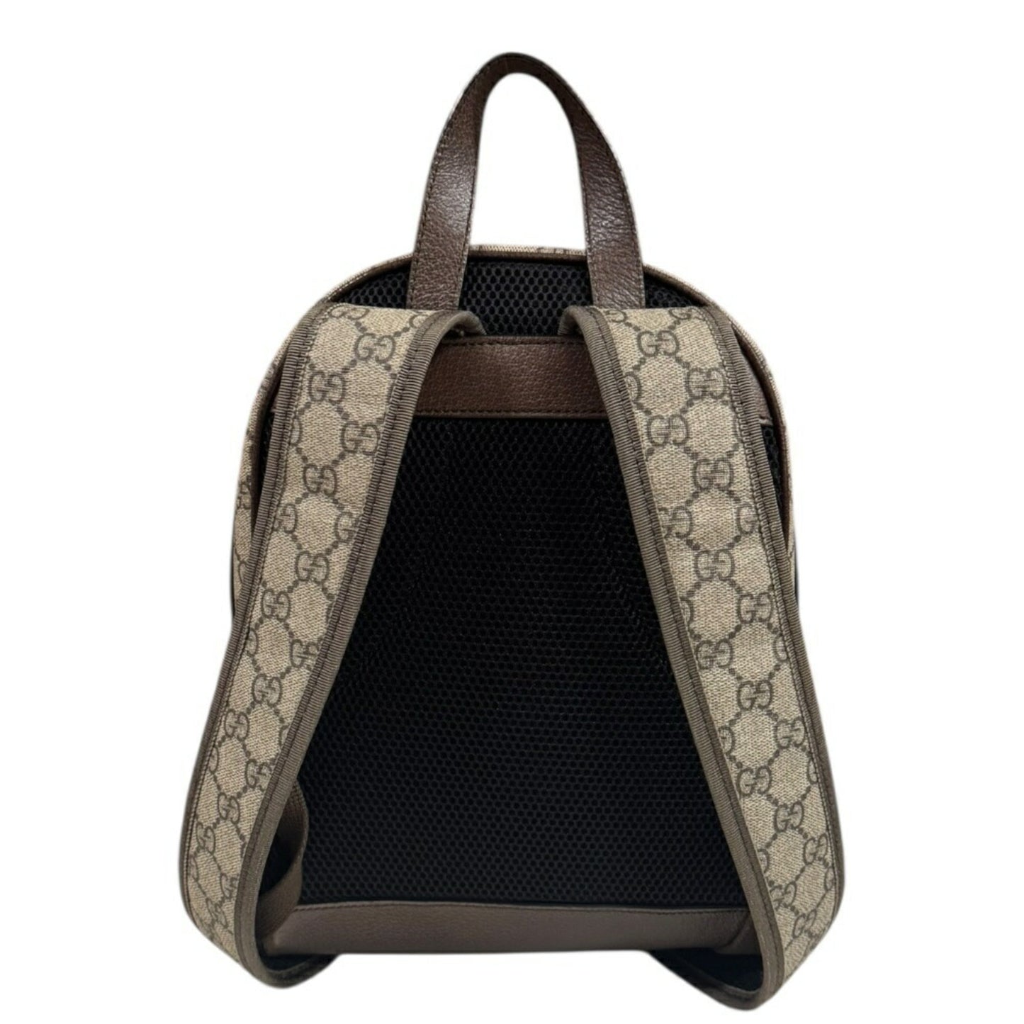 Gucci Beige Brown Gg Supreme Canvas Backpack
